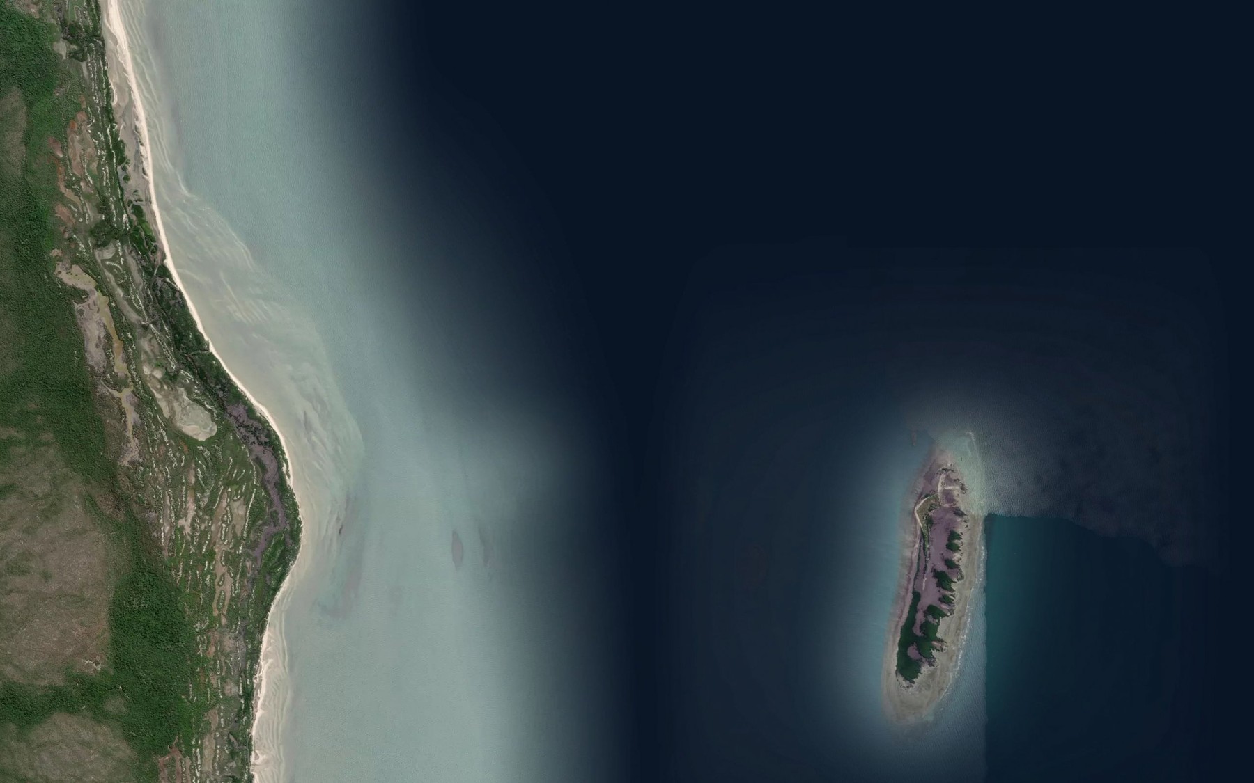 Satellite map of the White Coral Reef