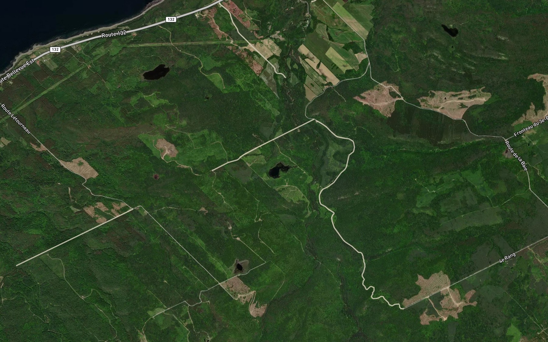 Satellite map of the Lac Gagne