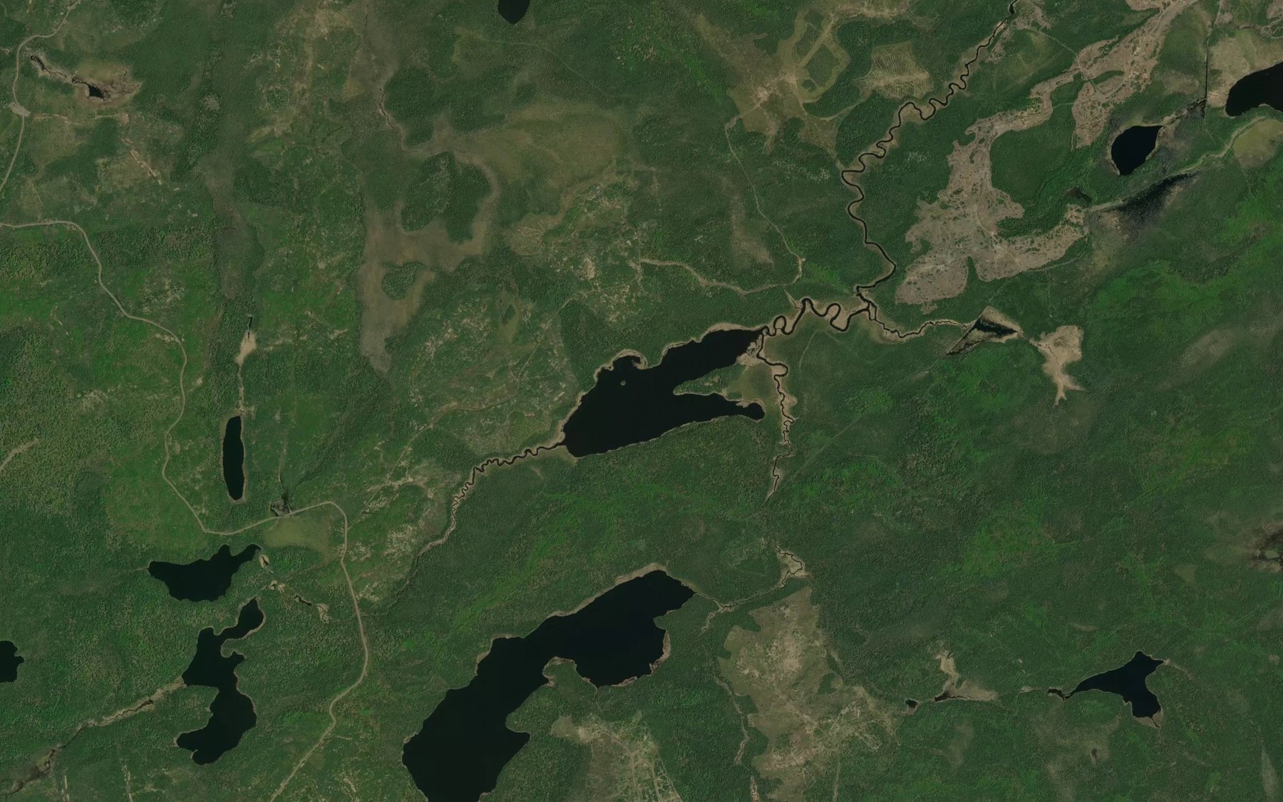 Satellite map of the Broddy Lake
