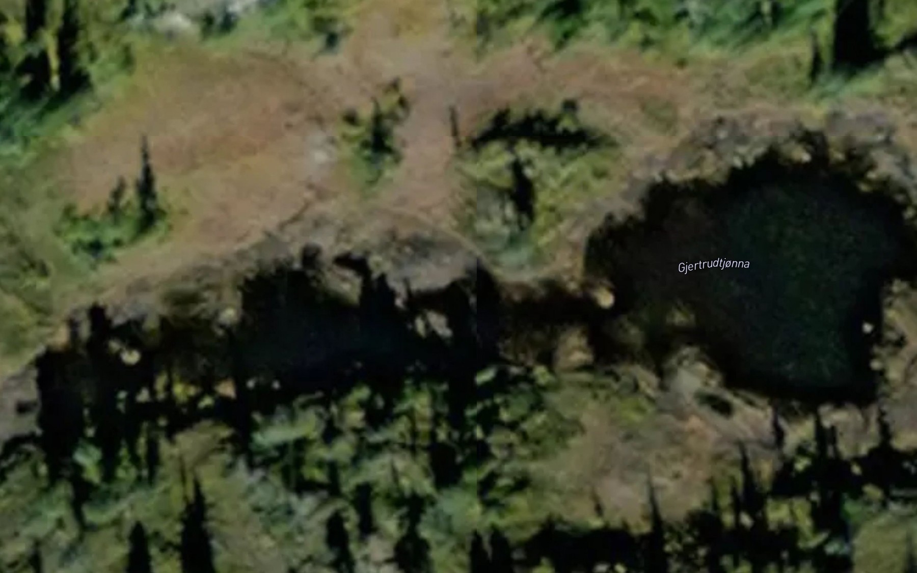 Satellite map of the Gjertrudtjonna