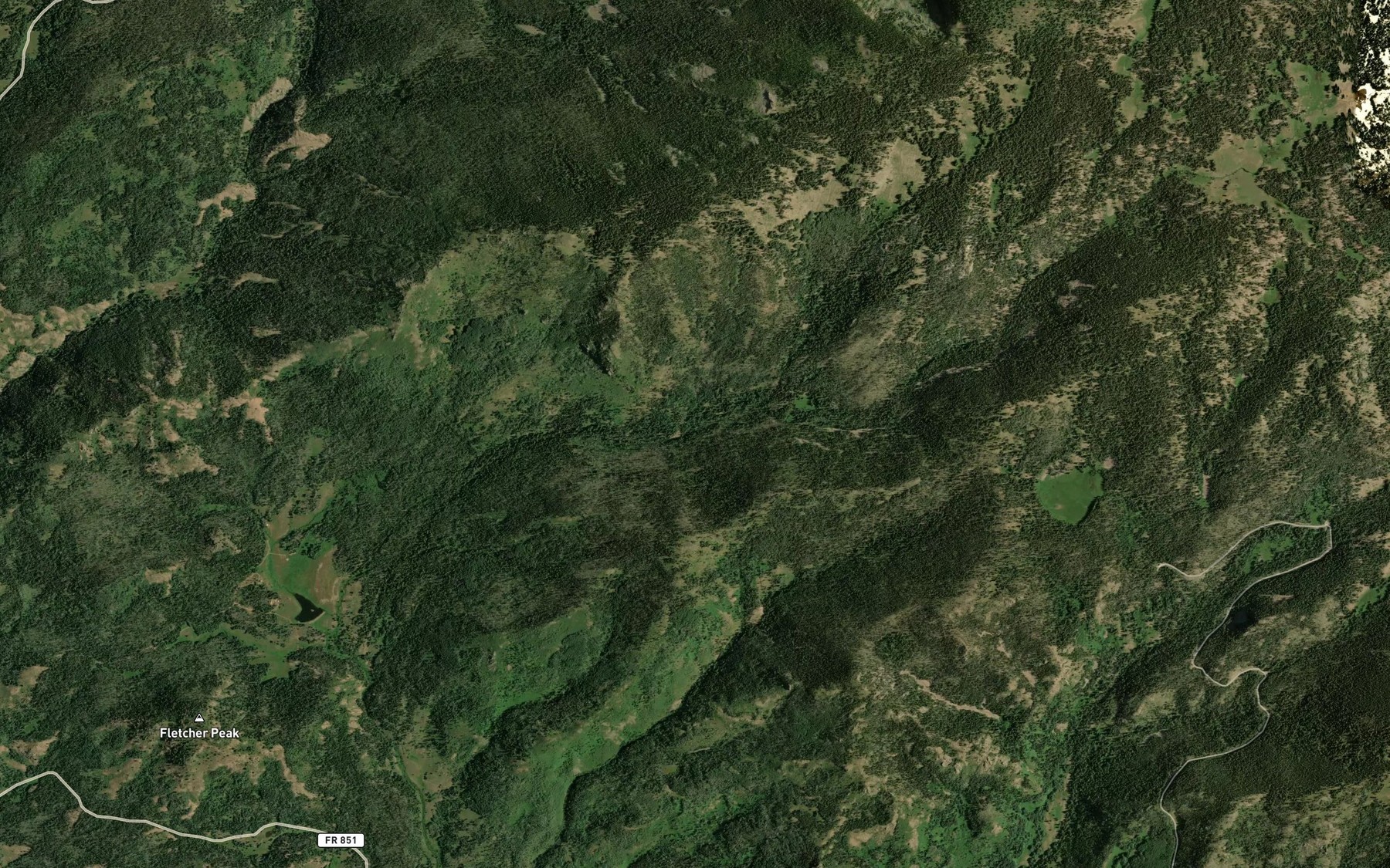 Satellite map of the Sherard Creek