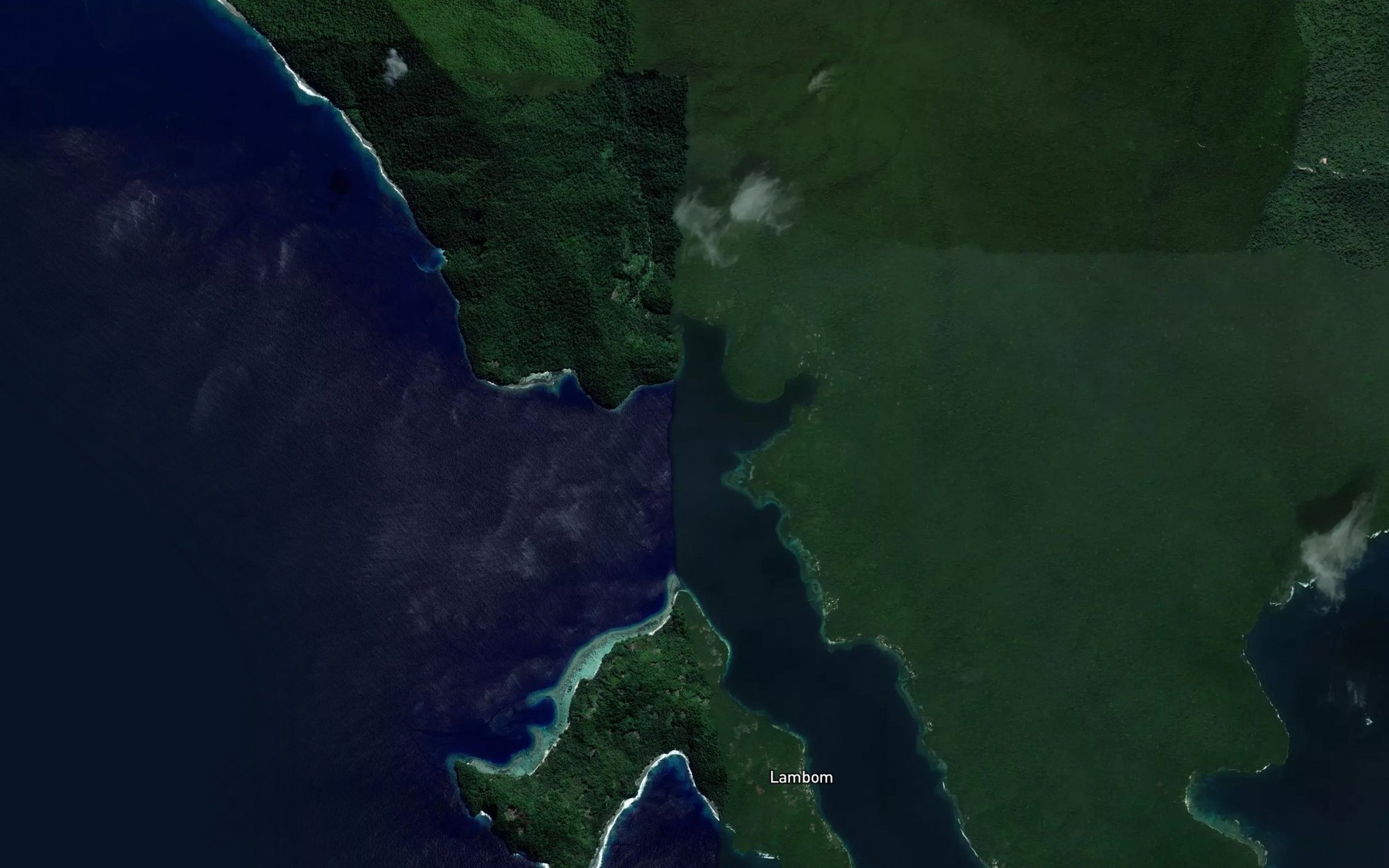Satellite map of the Lassim Bay