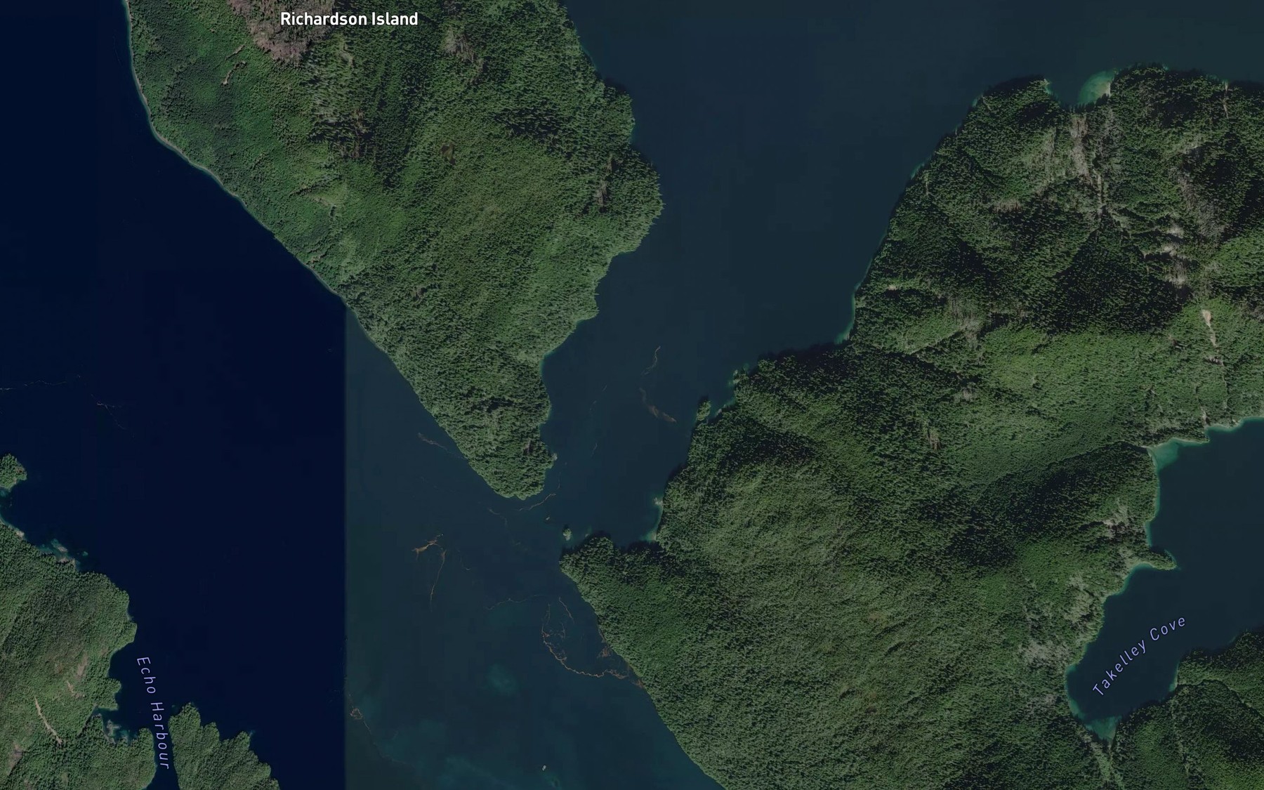 Satellite map of the Richardson Passage