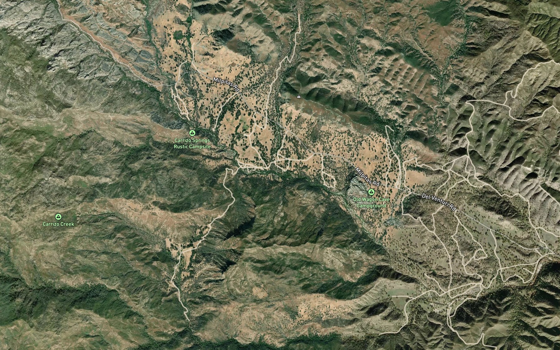 Satellite map of the Santa Lucia Creek