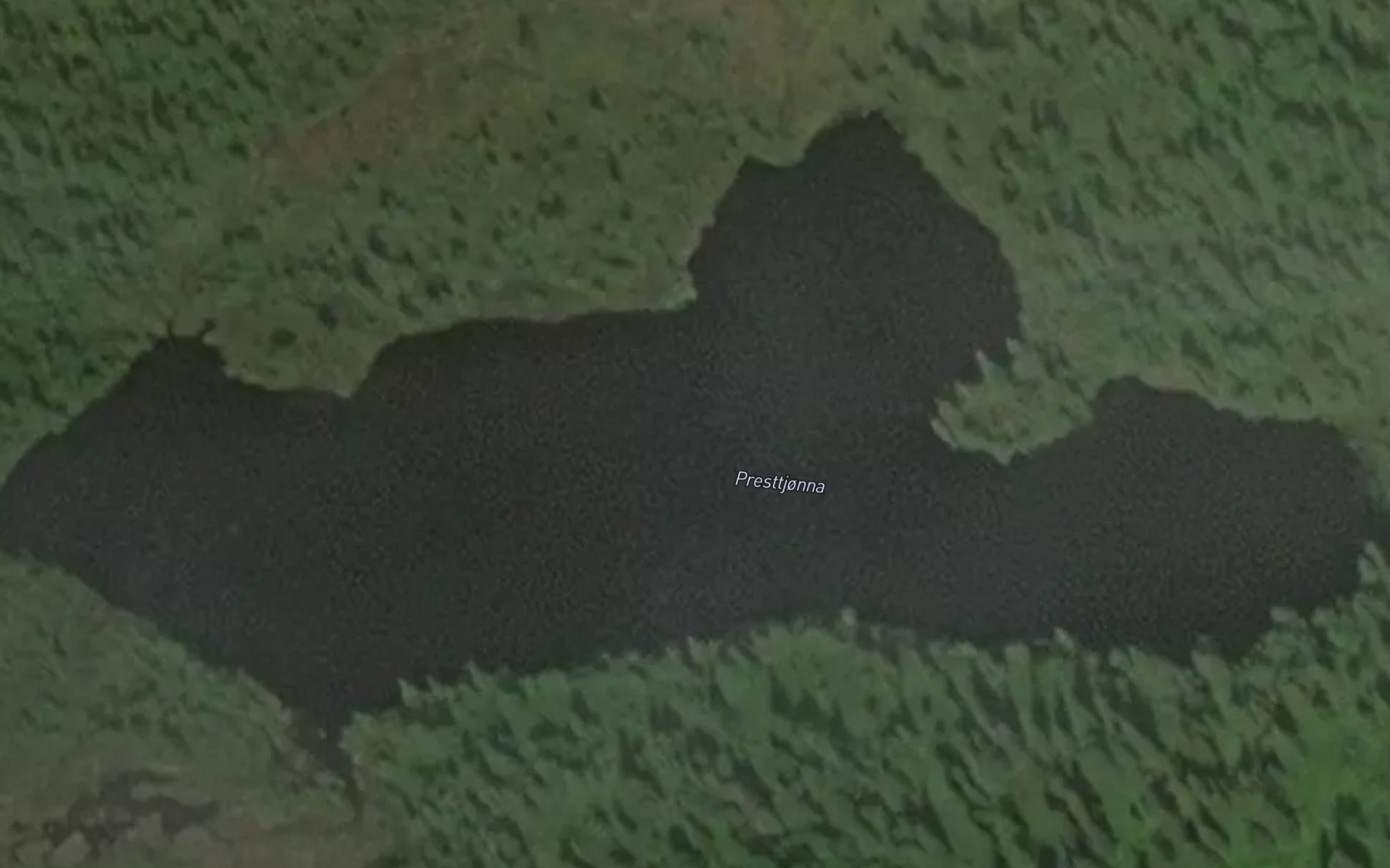 Satellite map of the Presttjorna