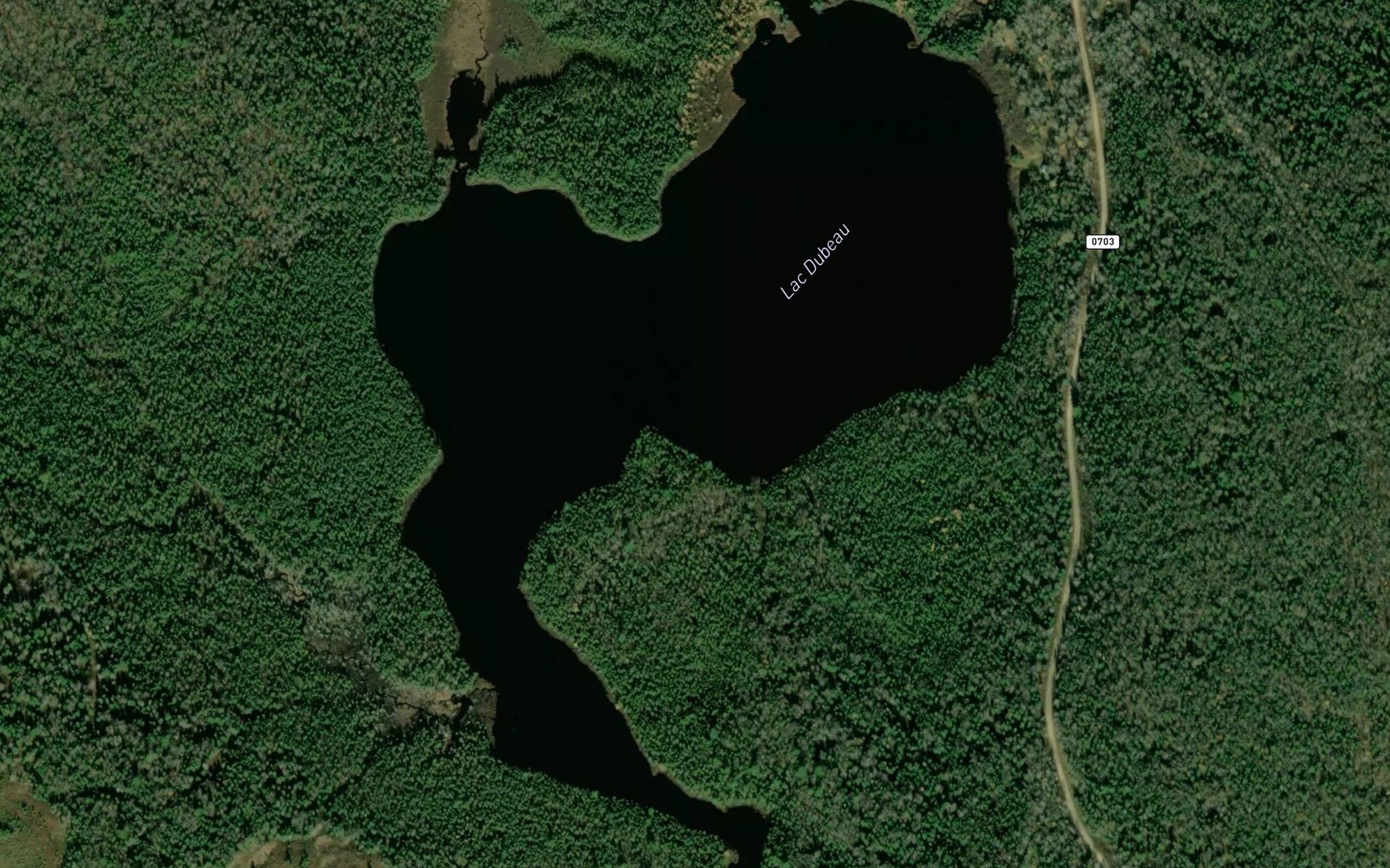 Satellite map of the Lac Dubeau