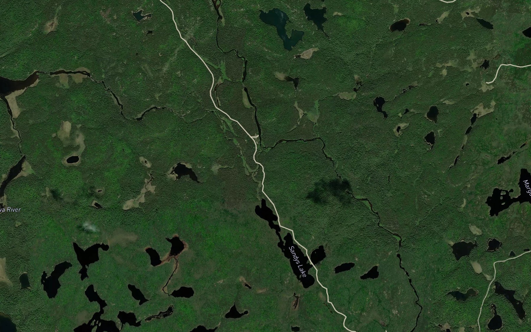 Satellite map of the Shakwa River