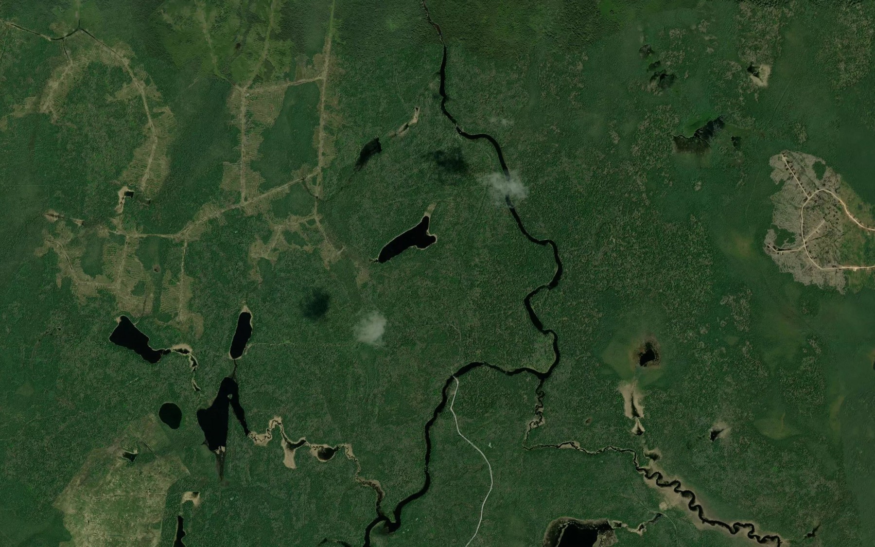 Satellite map of the Casgrain Creek