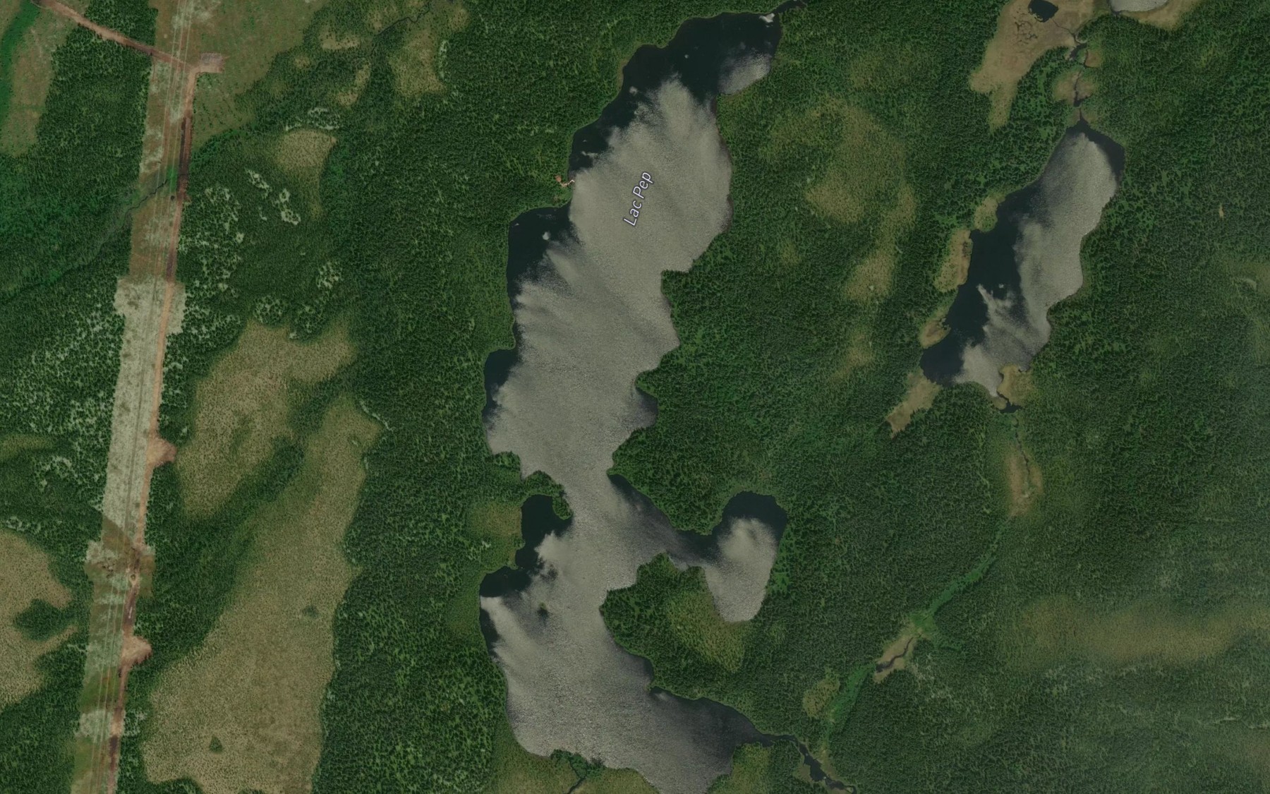 Satellite map of the Lac Pep