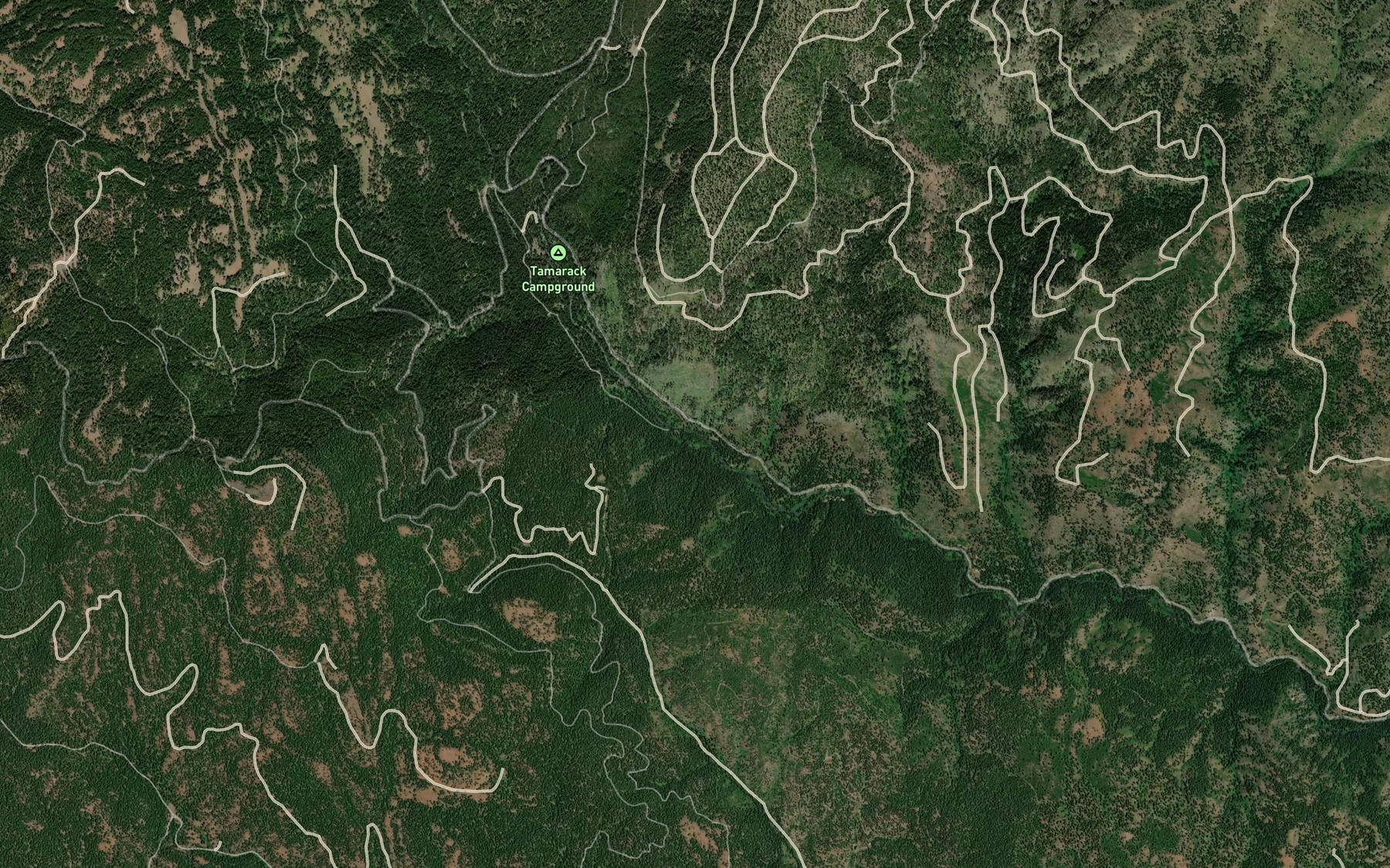 Satellite map of the Thistle Creek