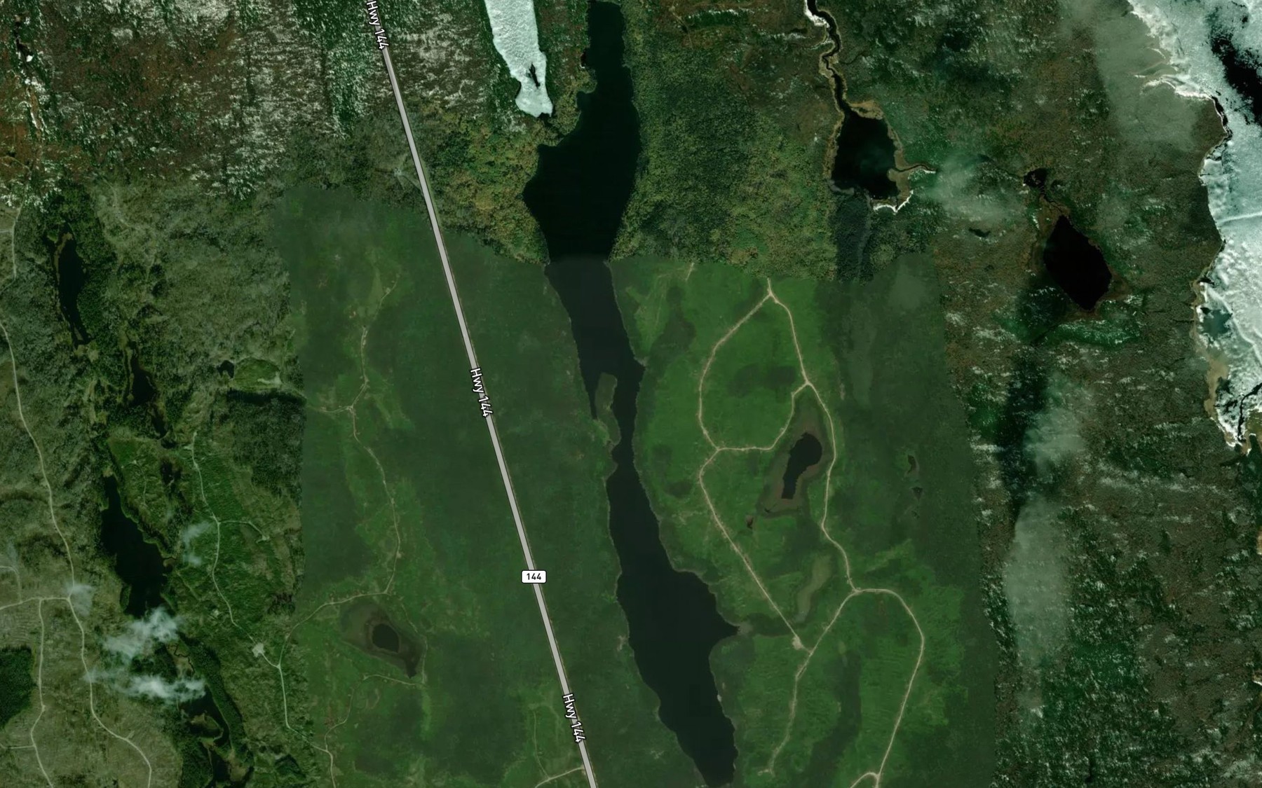 Satellite map of the Middle Stetham Lake