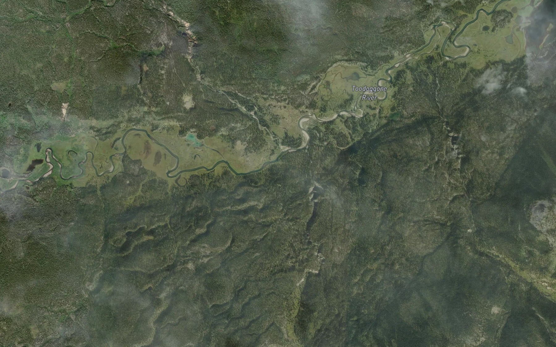 Satellite map of the Saunders Creek