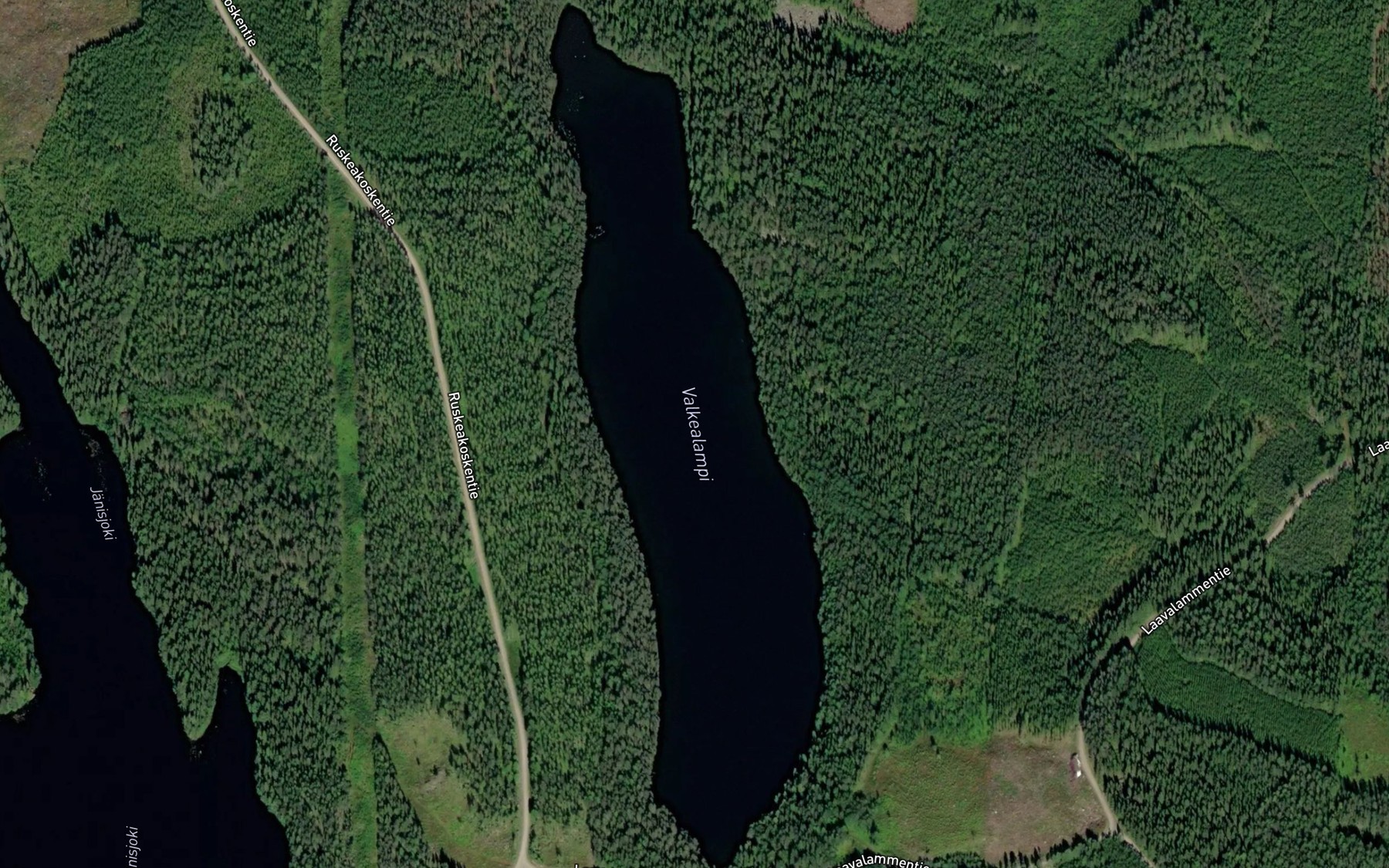 Satellite map of the Valkealampi