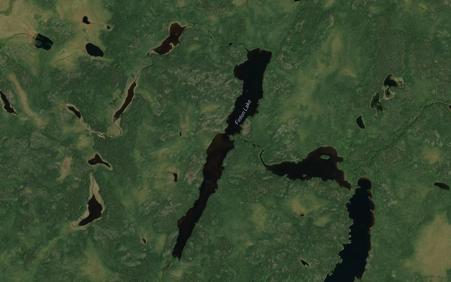 Satellite map of the Finton Lake