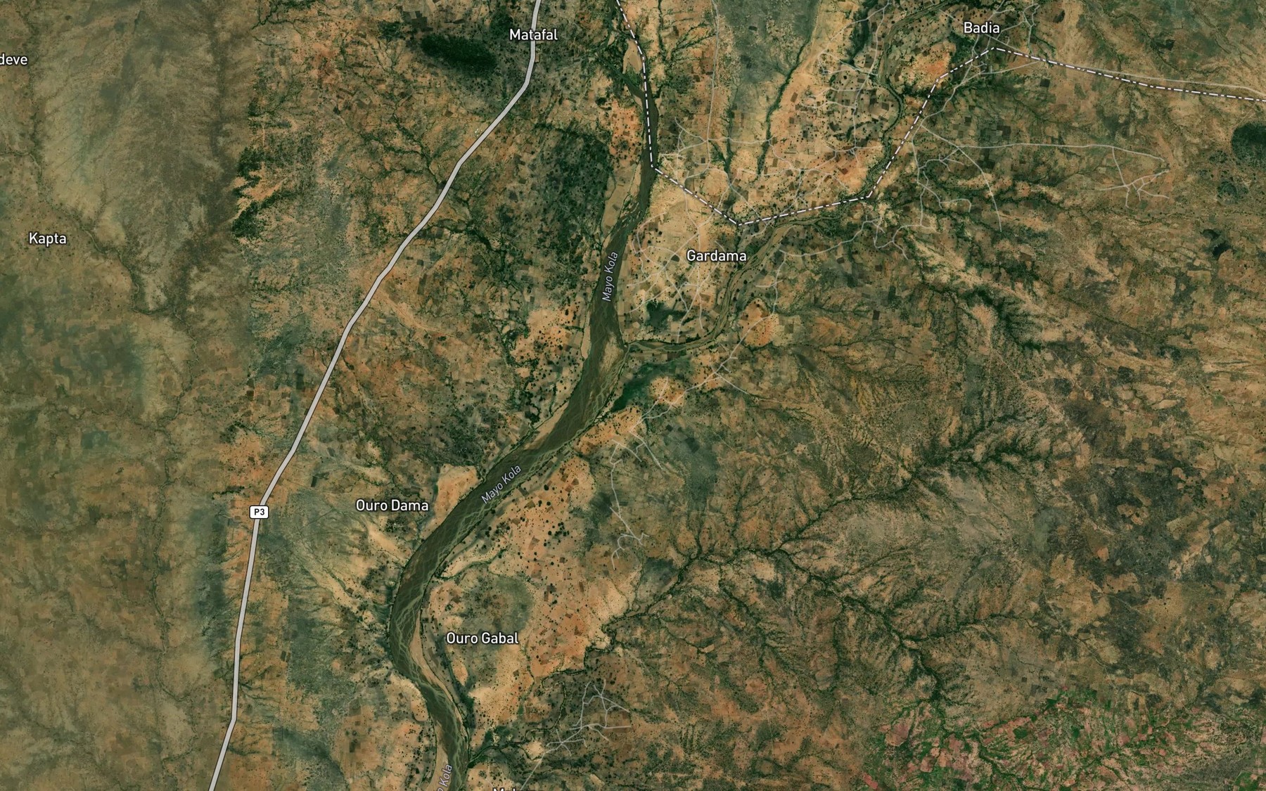 Satellite map of the MayoGoftokoun