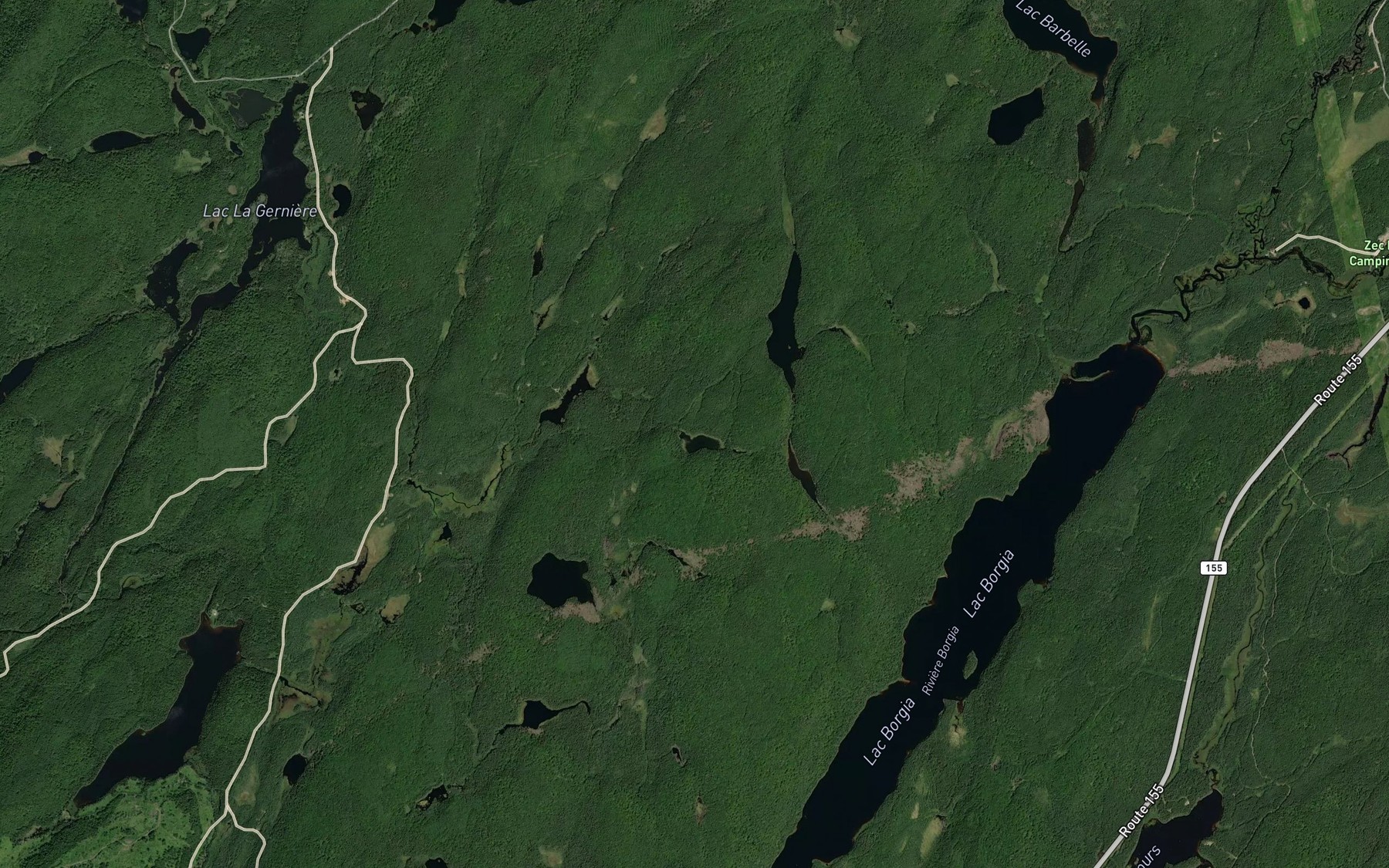 Satellite map of the Lac au Canard