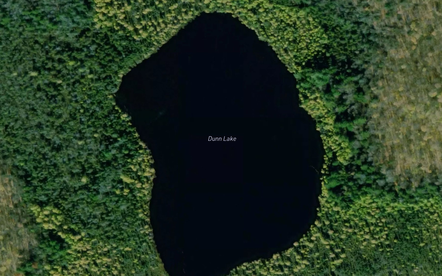 Satellite map of the Dunn Lake
