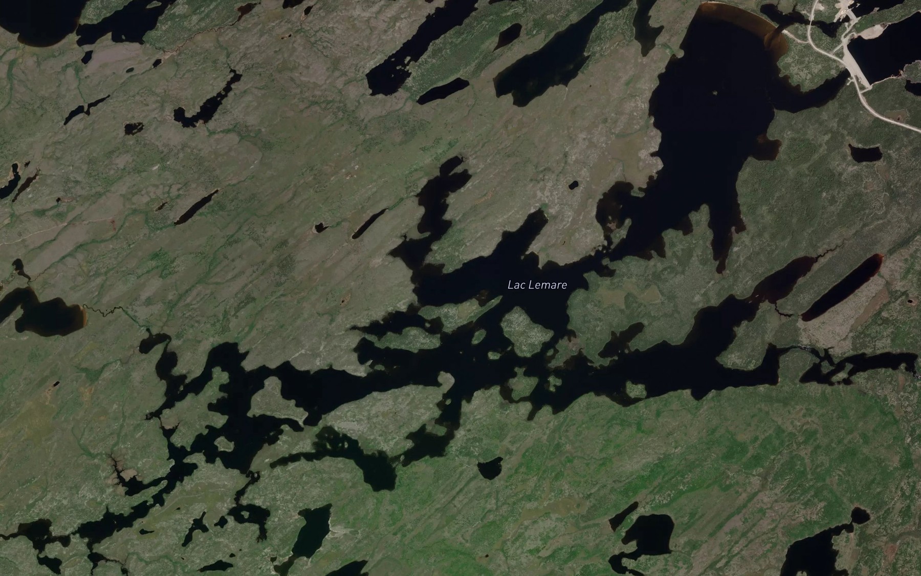 Satellite map of the Lac Lemare
