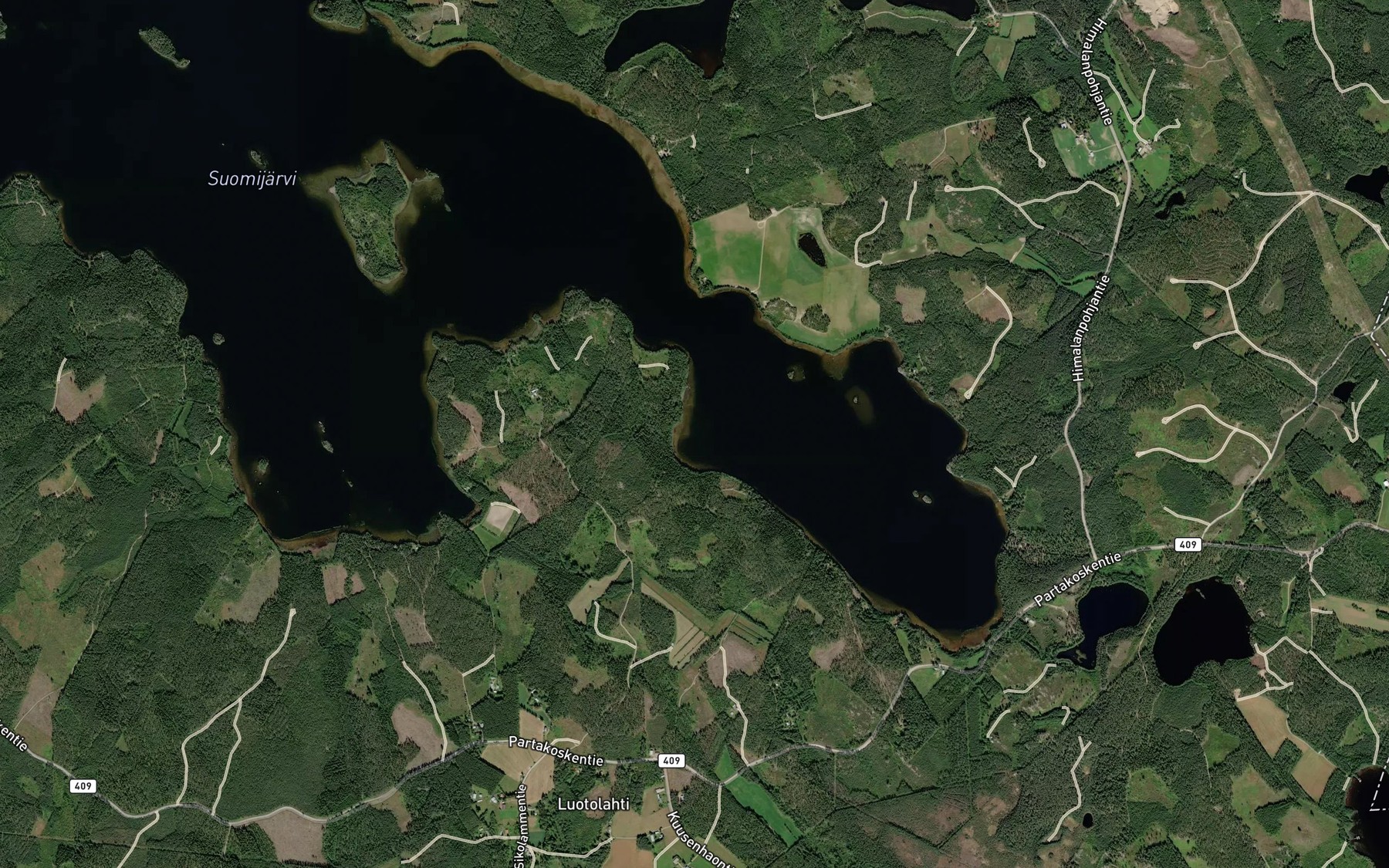 Satellite map of the Vennalahti