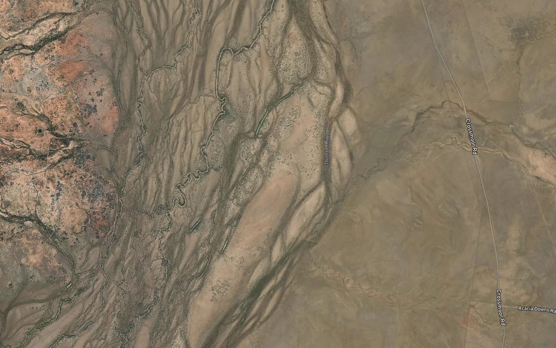 Satellite map of the Fifteen Mile Creek