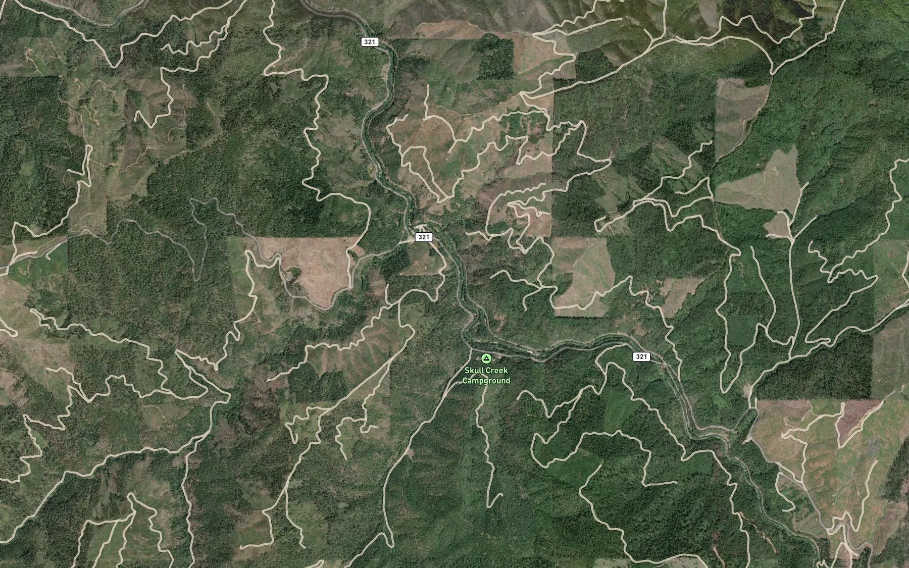 Satellite map of the Henry Spring