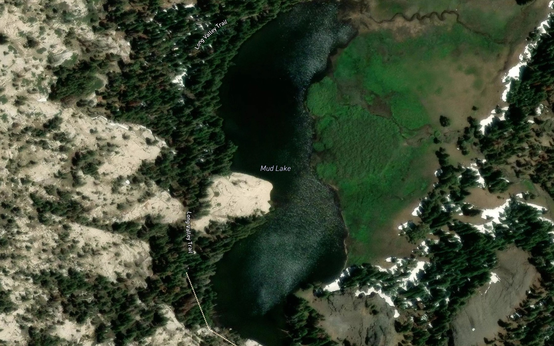 Satellite map of the Mud Lake