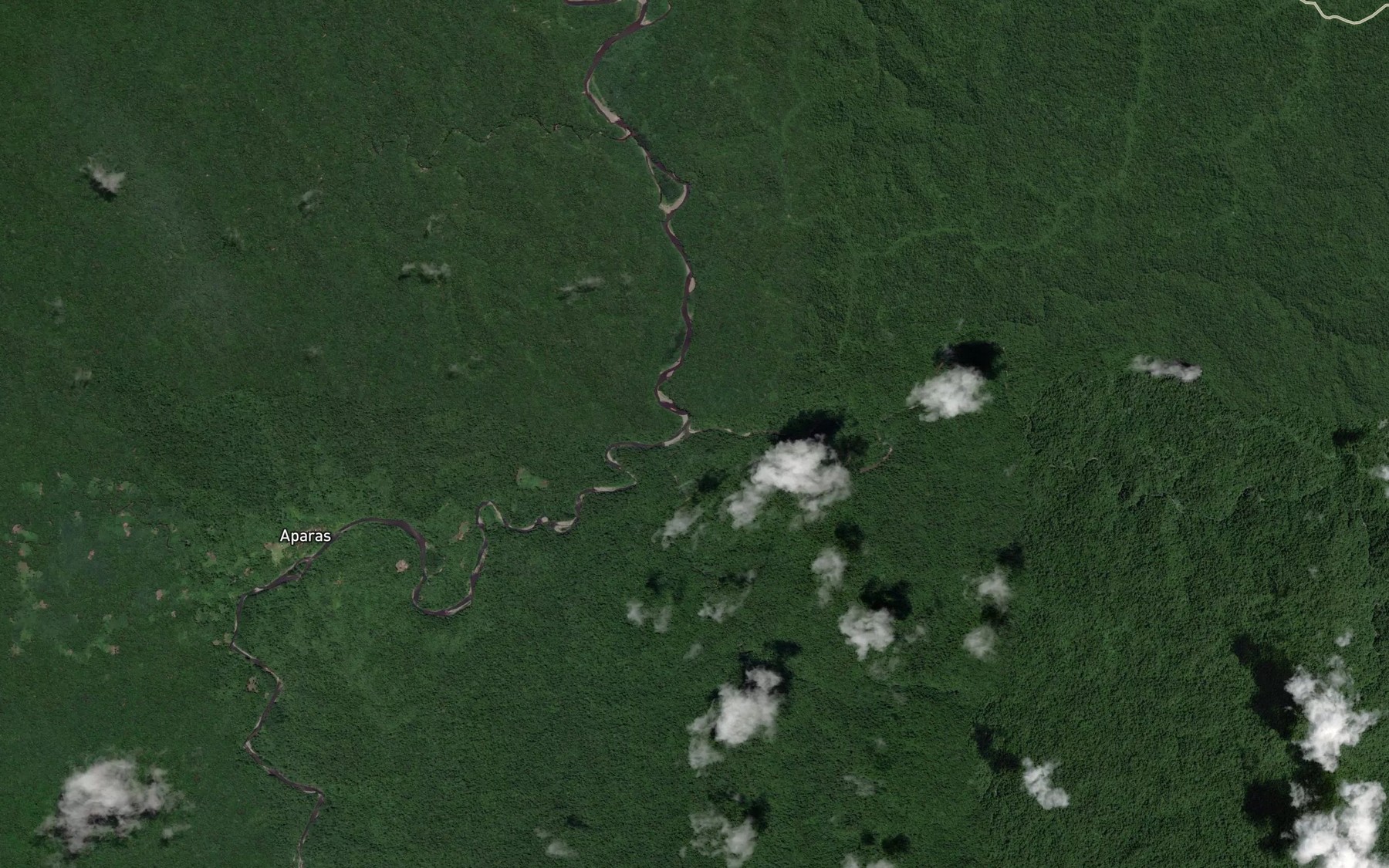 Satellite map of the Aru Creek