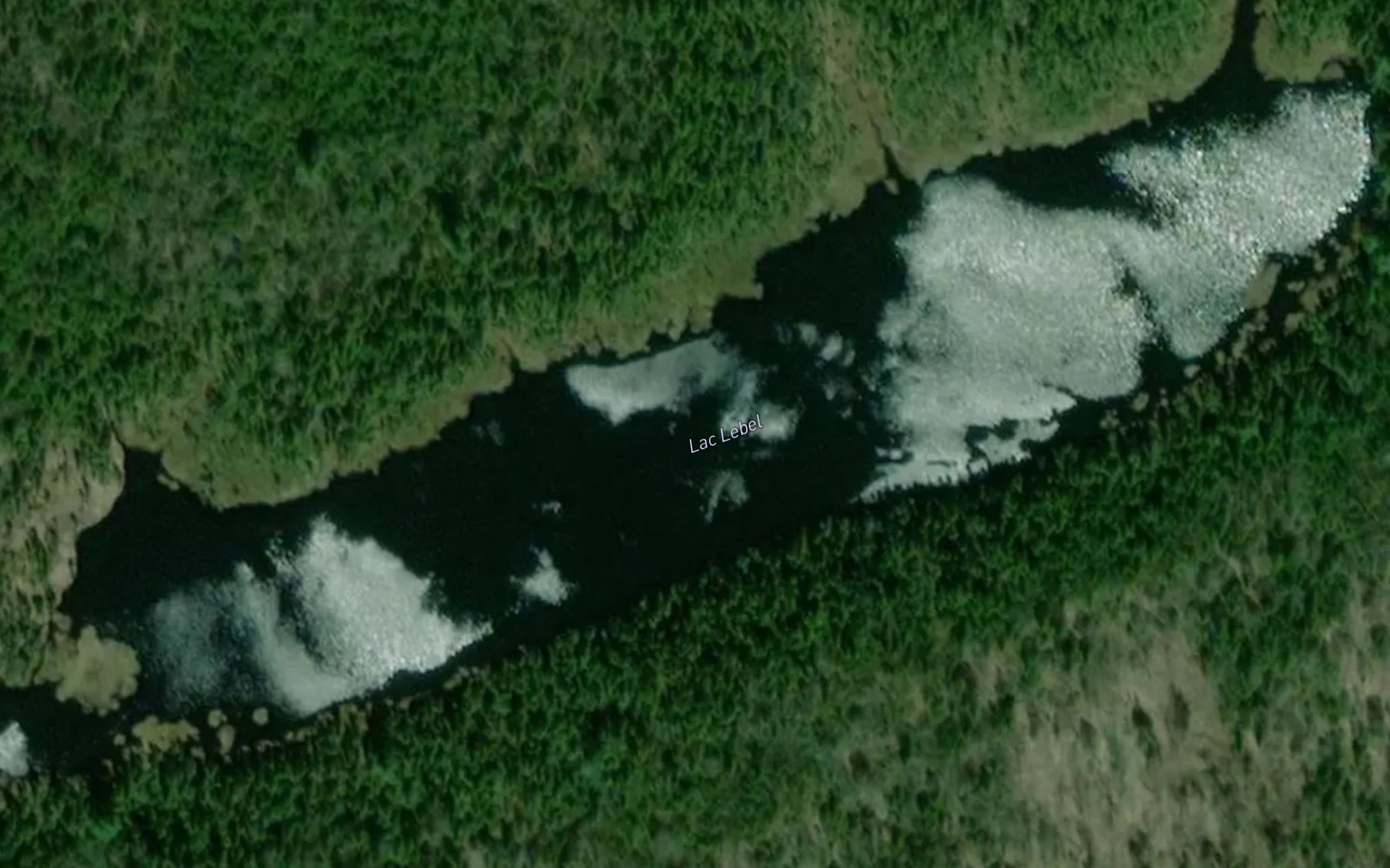 Satellite map of the Lac Lebel