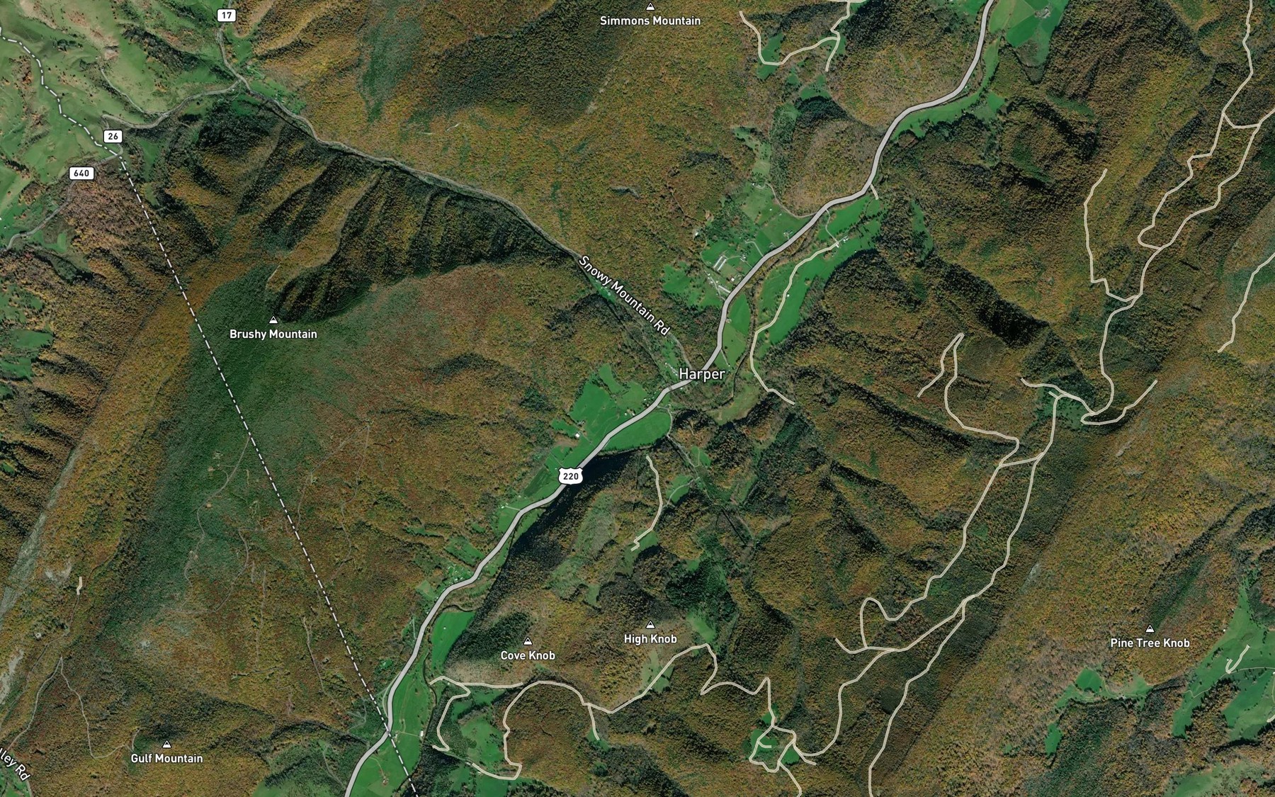 Satellite map of the Moyer Farm Spring