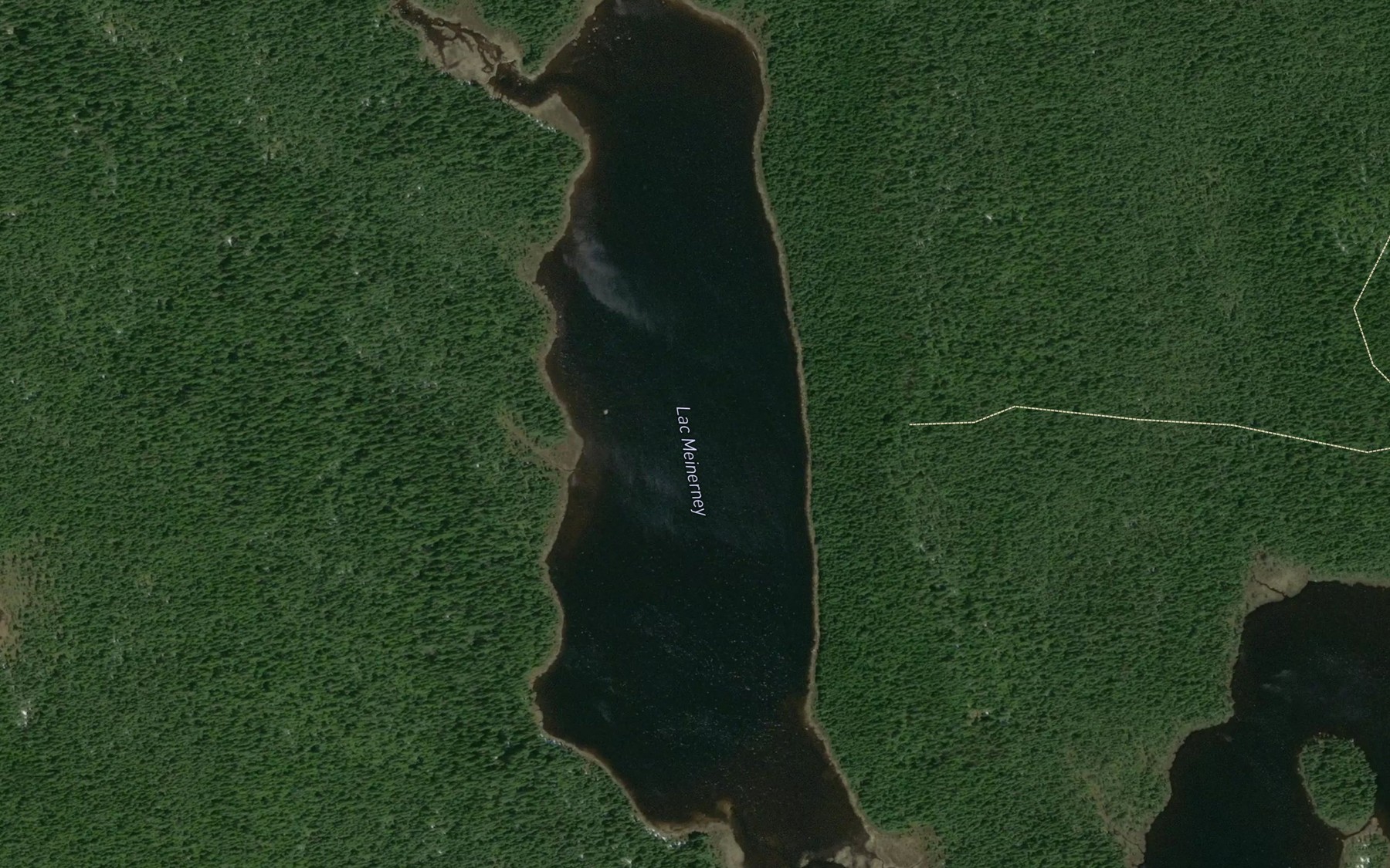 Satellite map of the Lac Meinerney