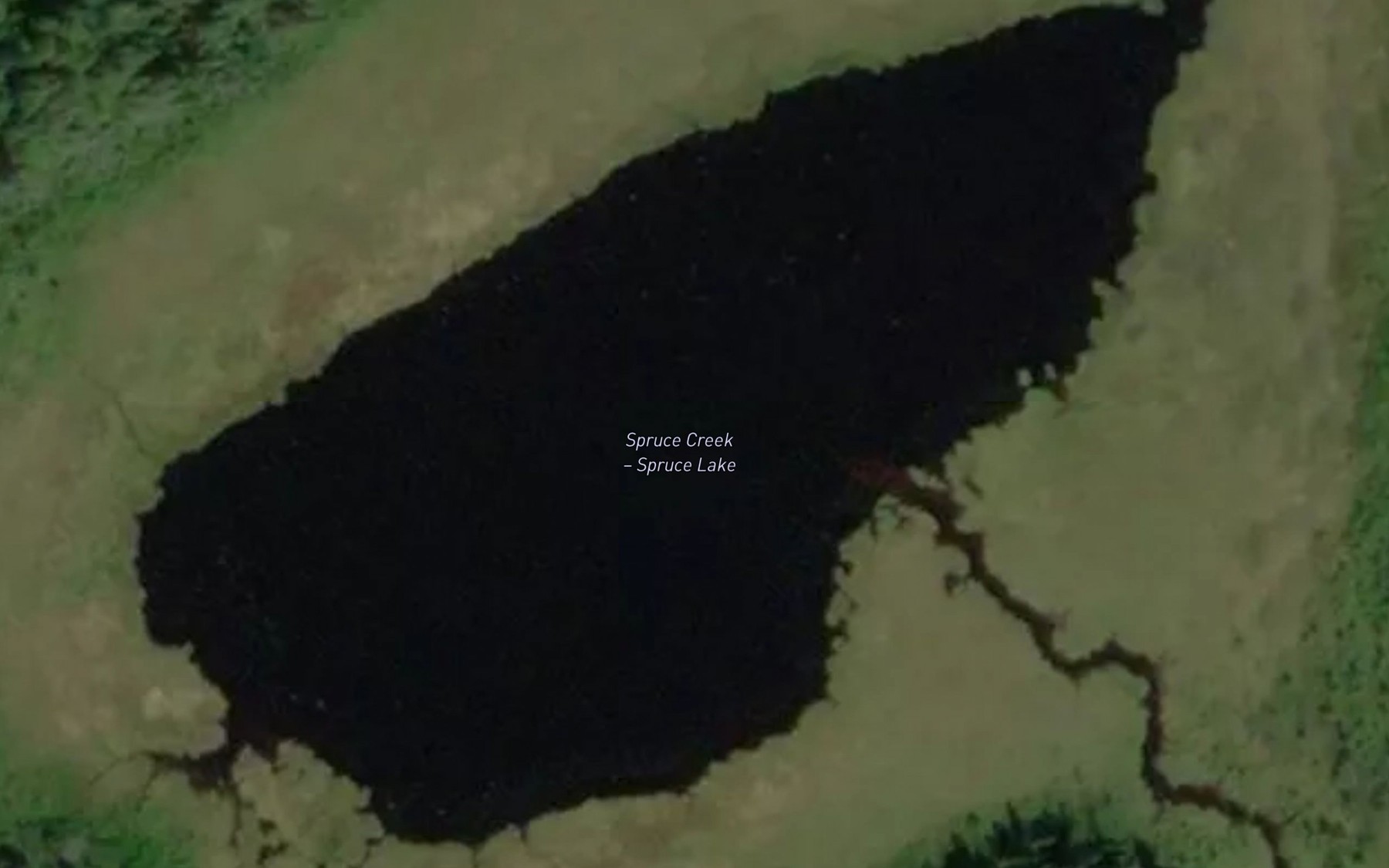 Satellite map of the Spruce Lake