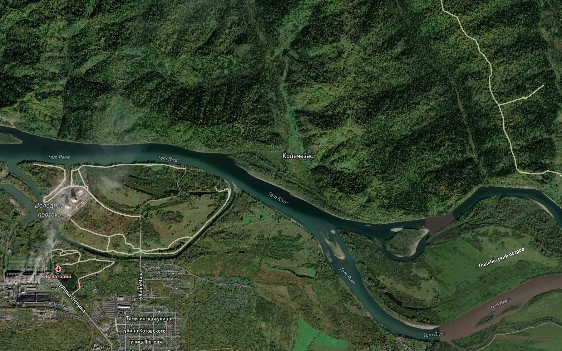 Satellite map of the Kol'chezas
