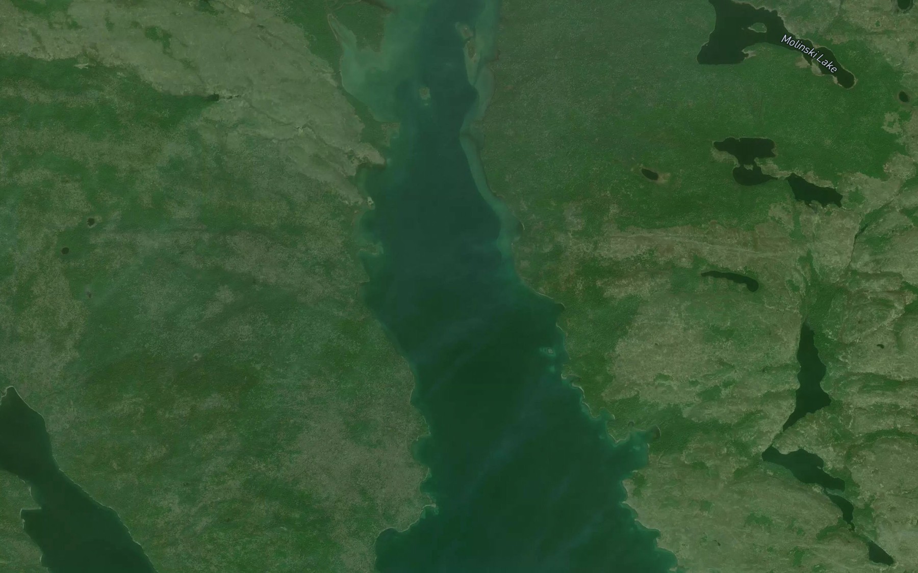 Satellite map of the Moffat Strait