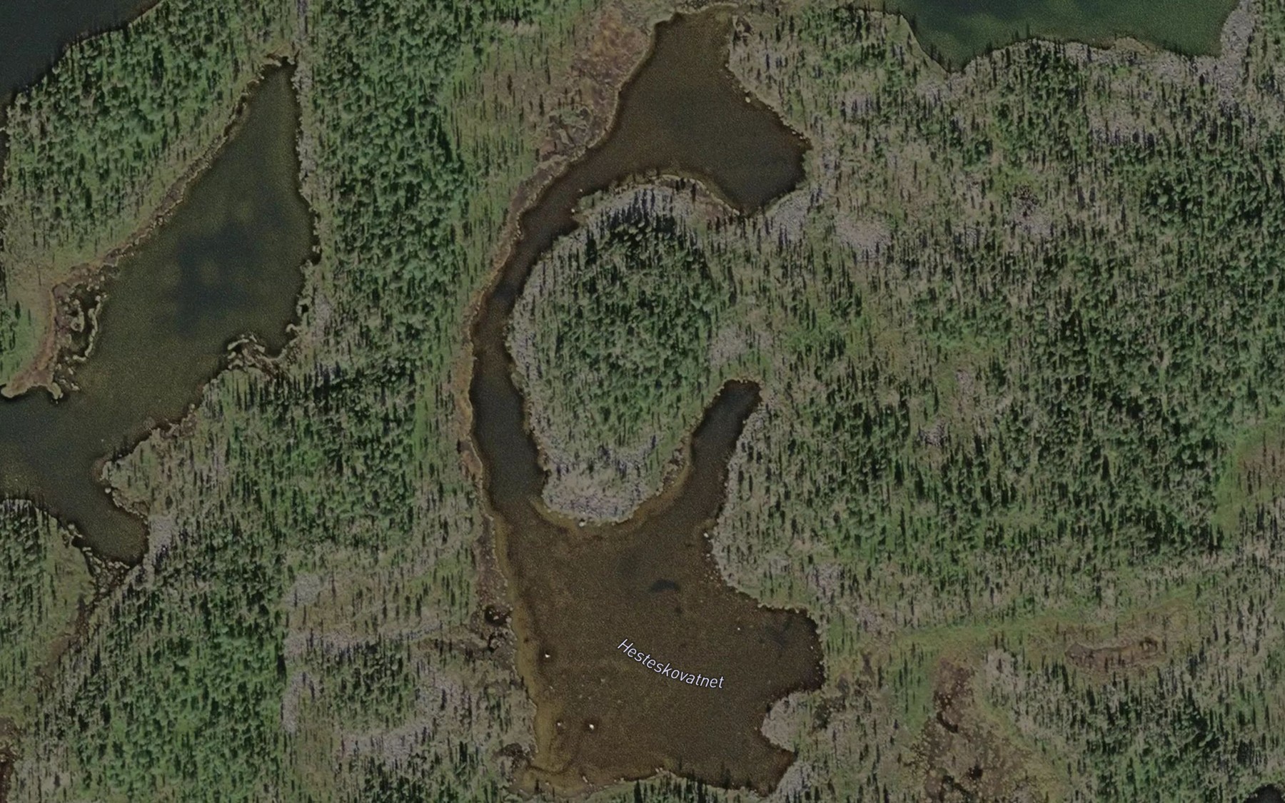 Satellite map of the Hesteskovatnet