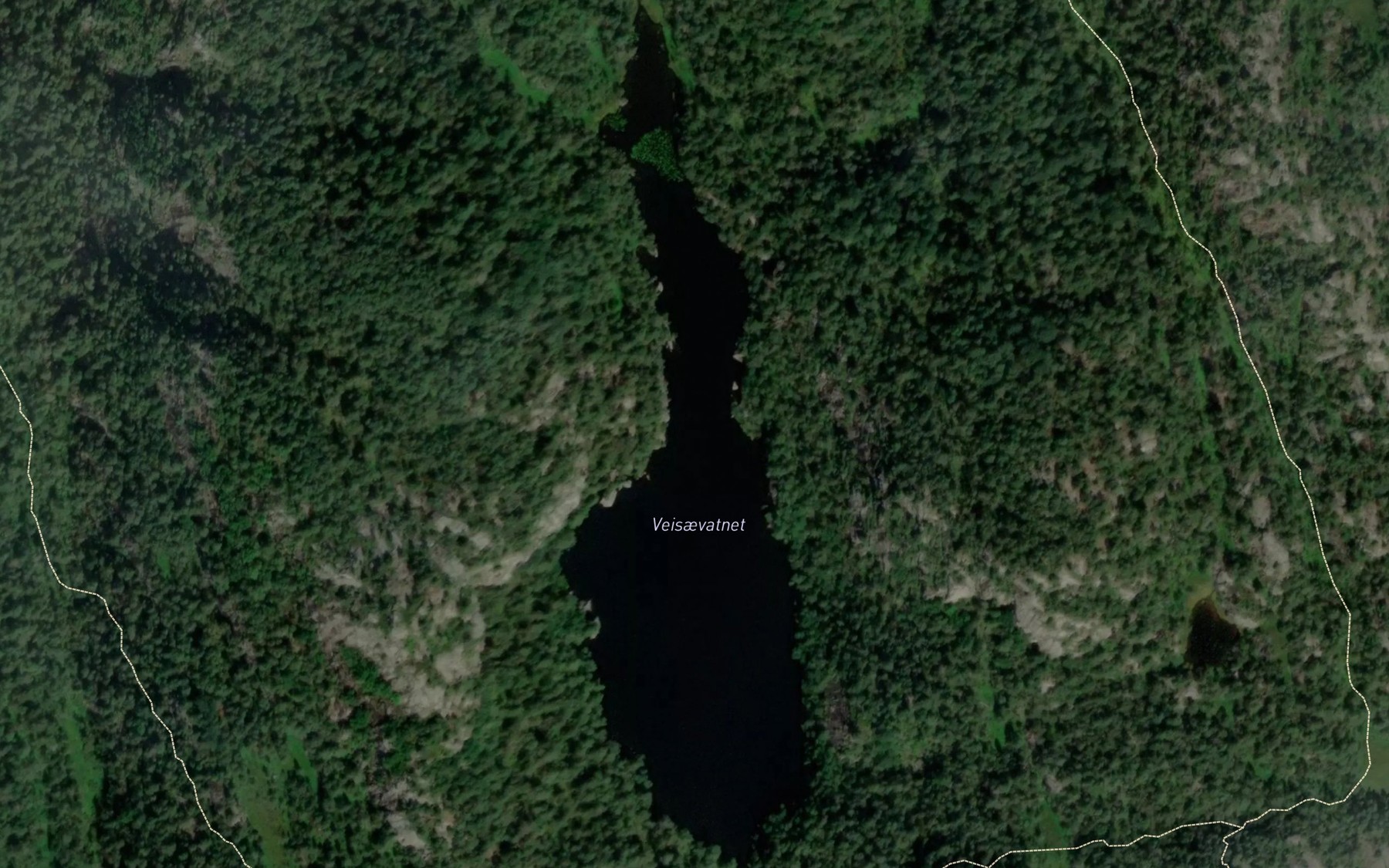 Satellite map of the Veisaevatnet