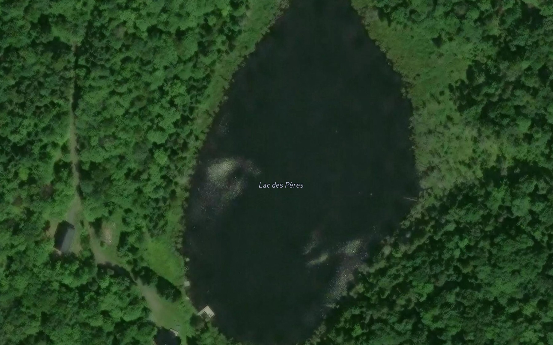 Satellite map of the Lac des Peres