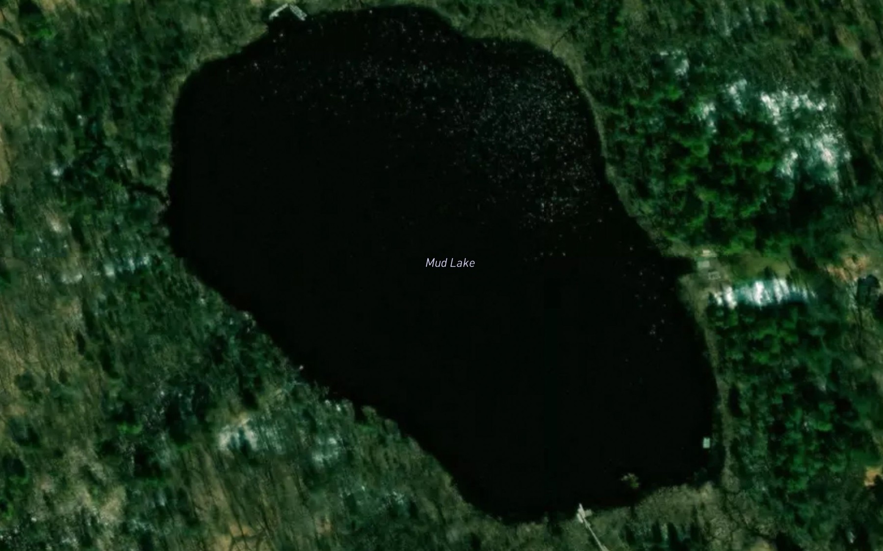 Satellite map of the Mud Lake