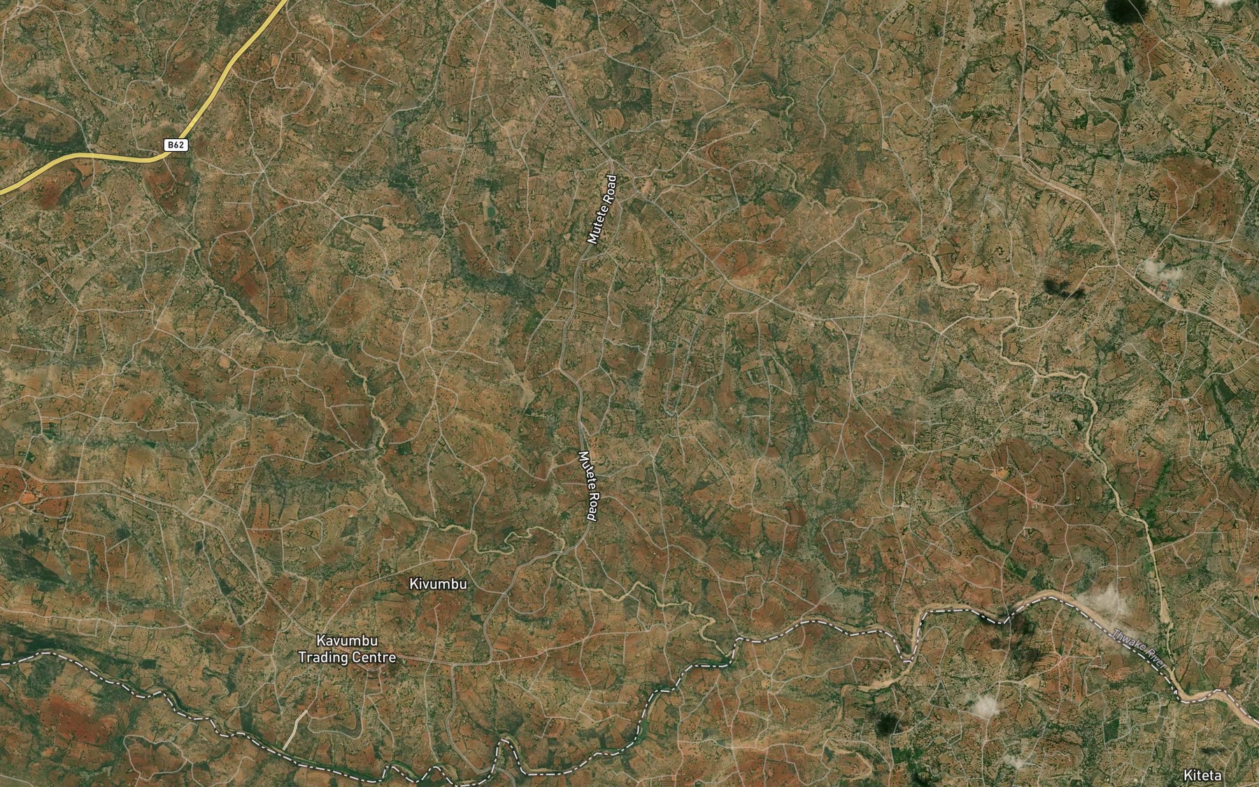Satellite map of the Kyaitha Number Two Dam