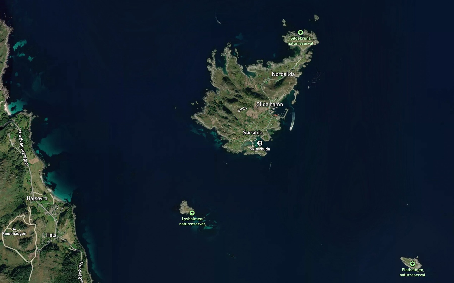 Satellite map of the Rekvika