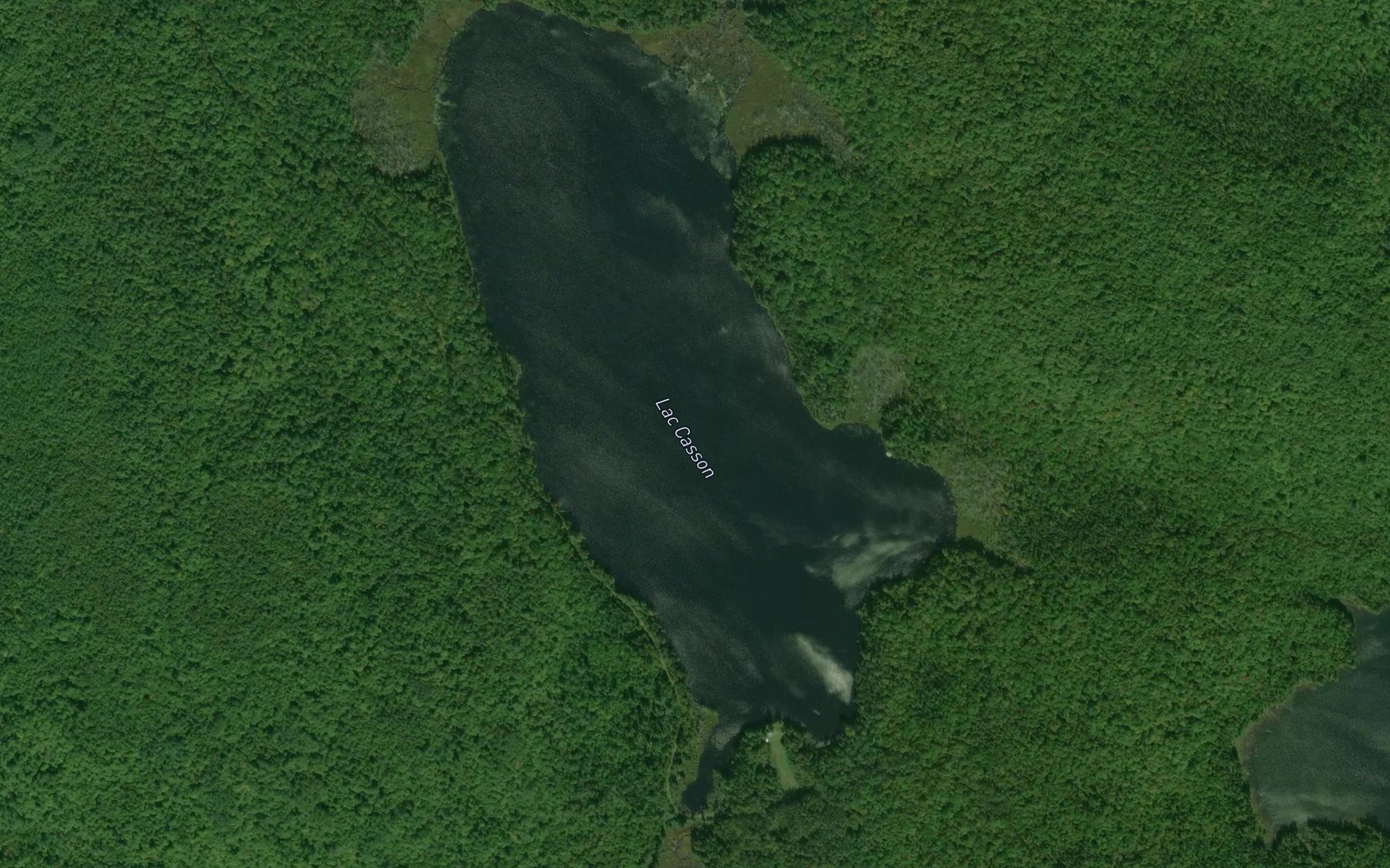 Satellite map of the Lac Casson