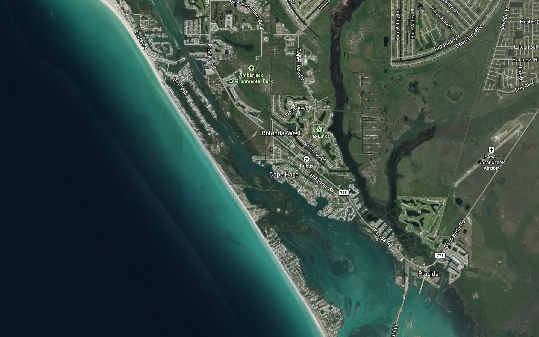 Satellite map of the Blue Heron Cove