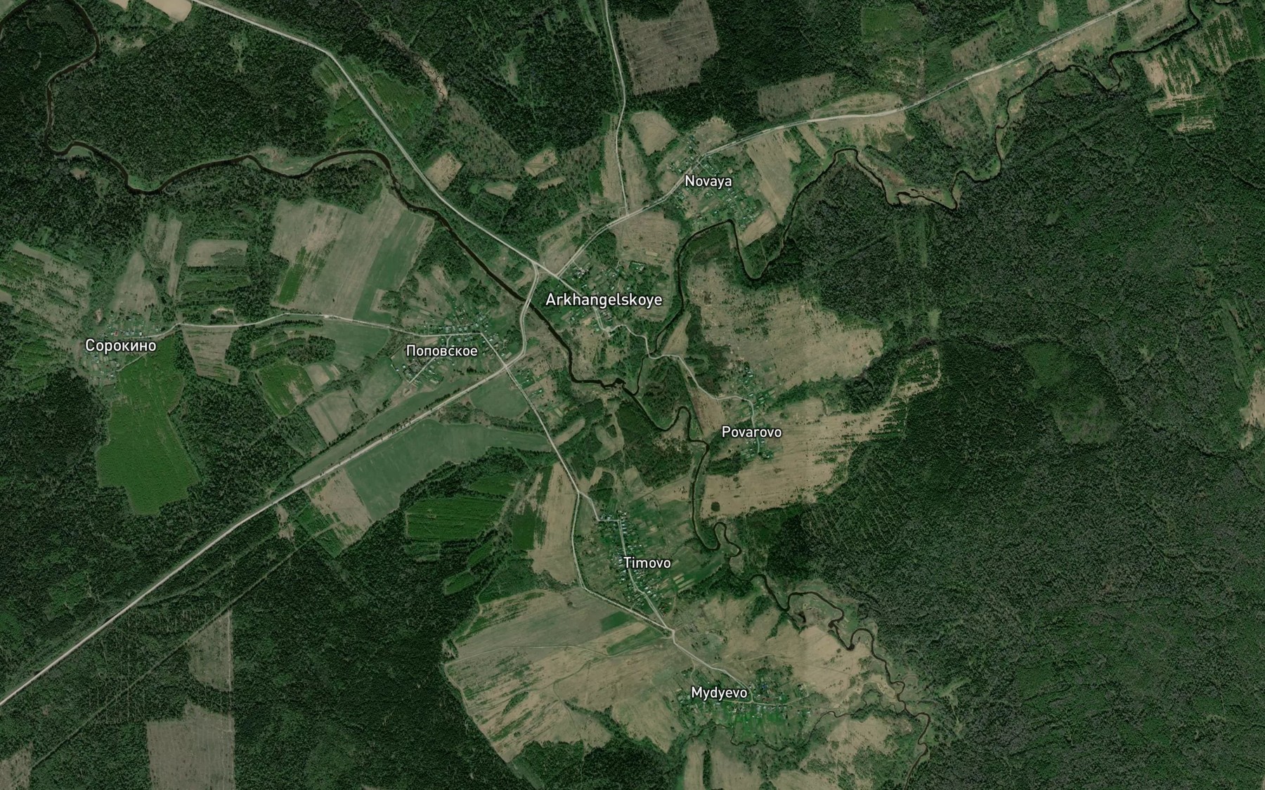 Satellite map of the Sarka