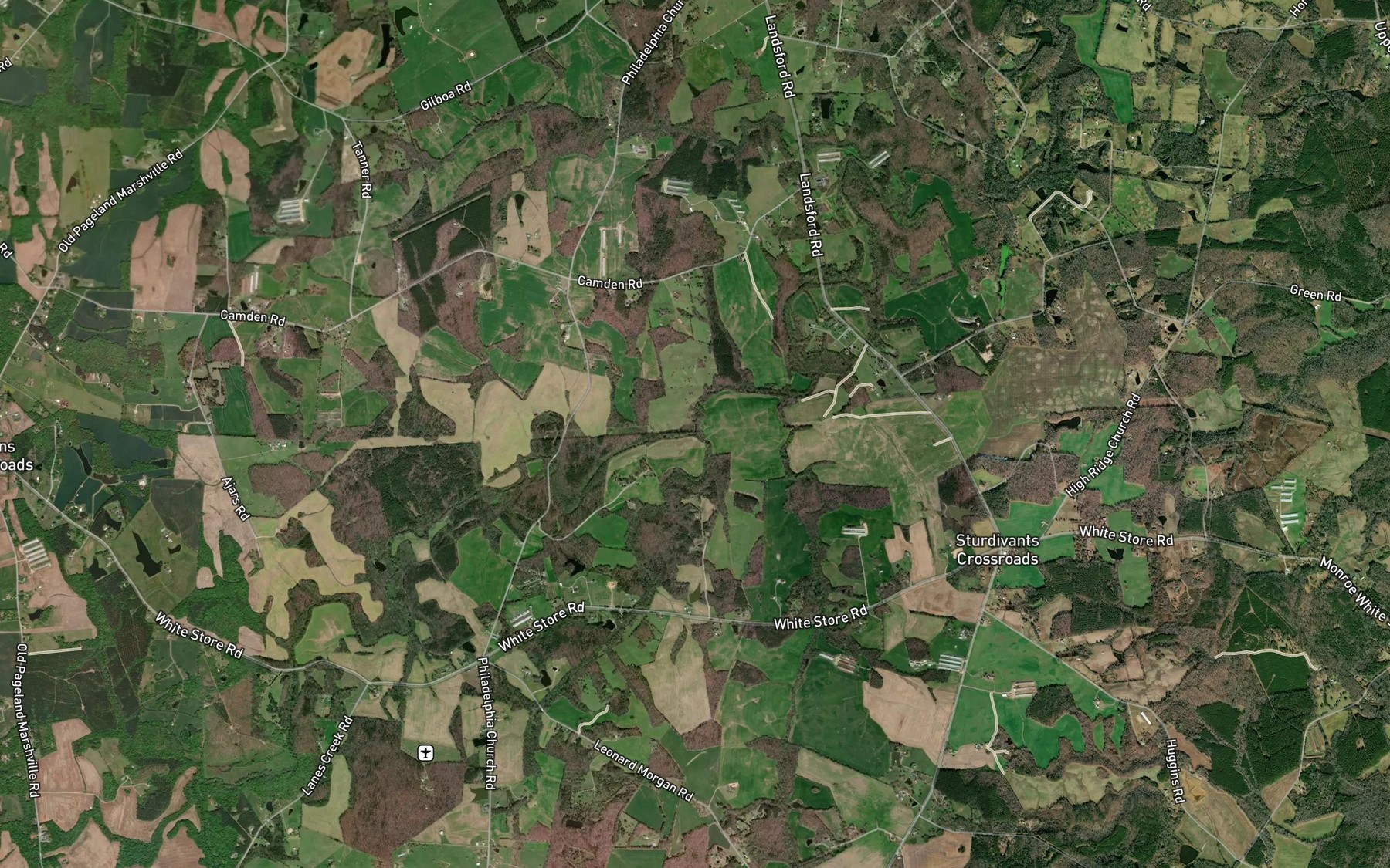 Satellite map of the Norkett Branch