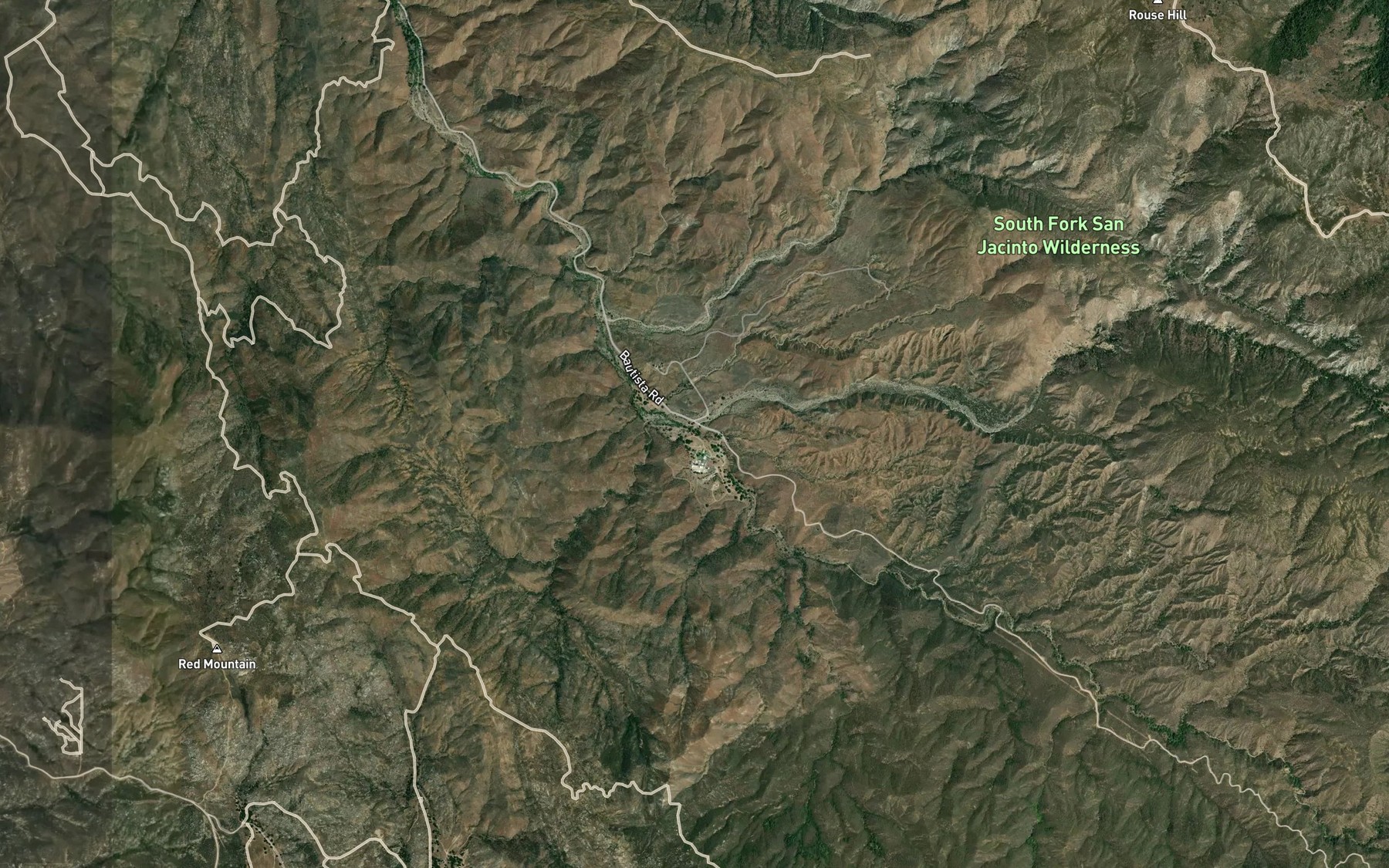 Satellite map of the Horse Creek