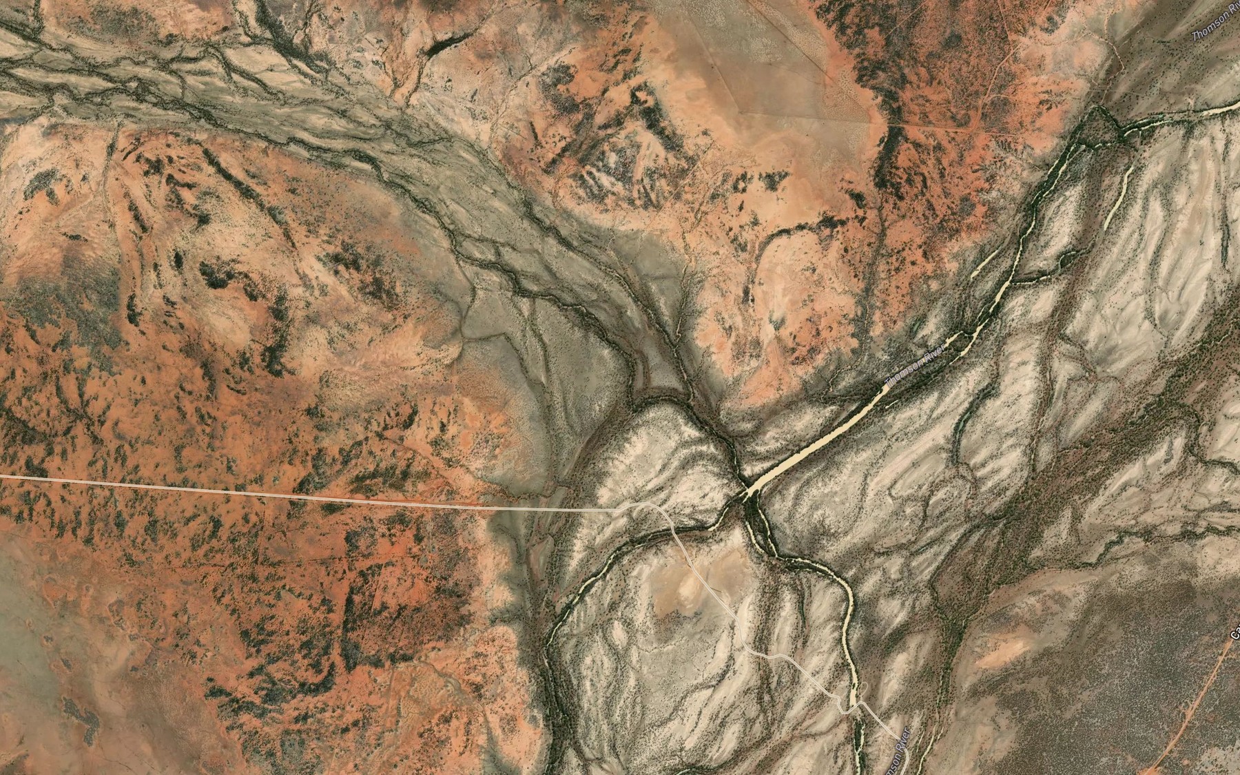Satellite map of the Carella Creek
