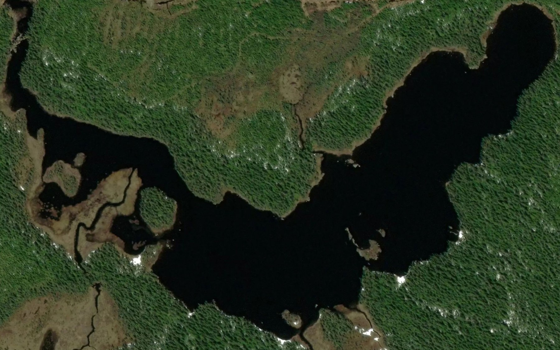Satellite map of the Lac Flamboyant