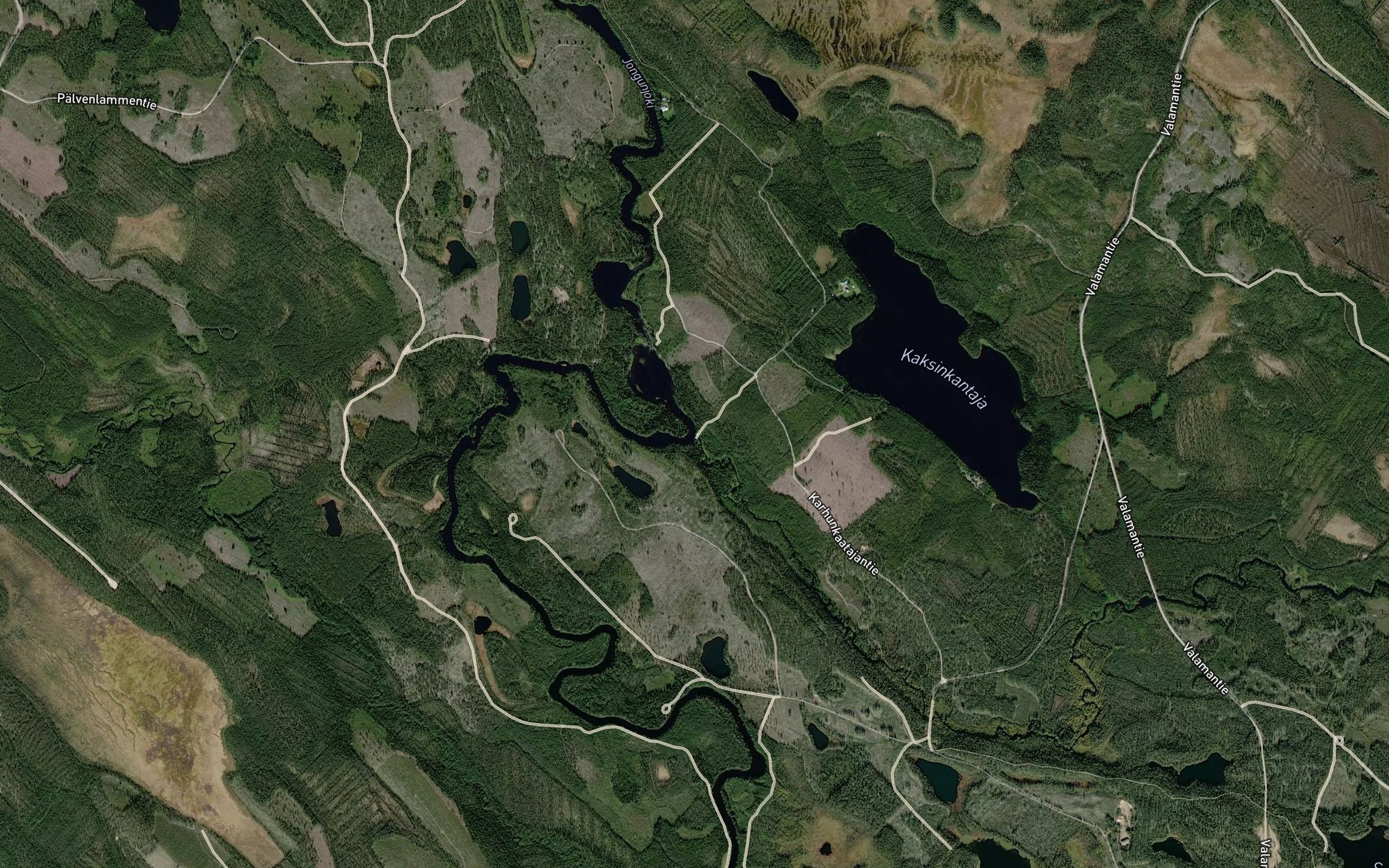 Satellite map of the Laklajoki
