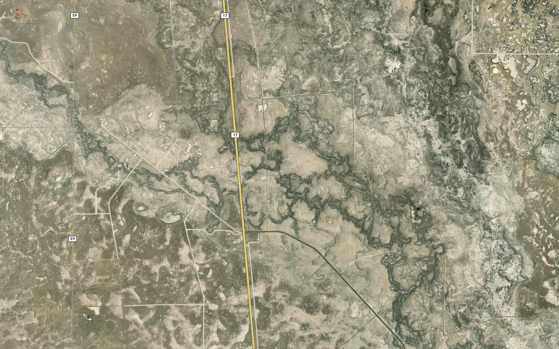 Satellite map of the La Garita Creek
