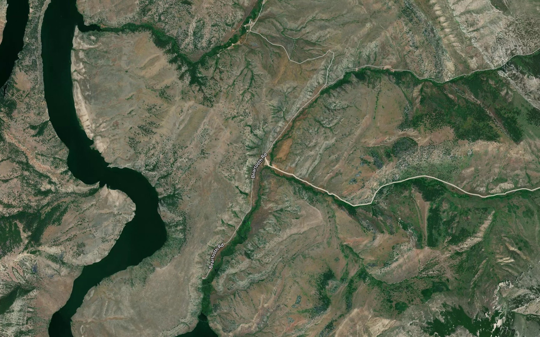 Satellite map of the Elkhorn Creek