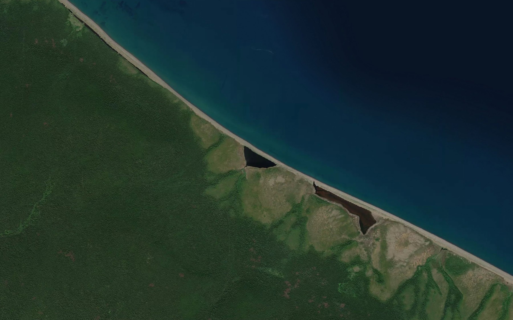 Satellite map of the Ozero Peschanoye